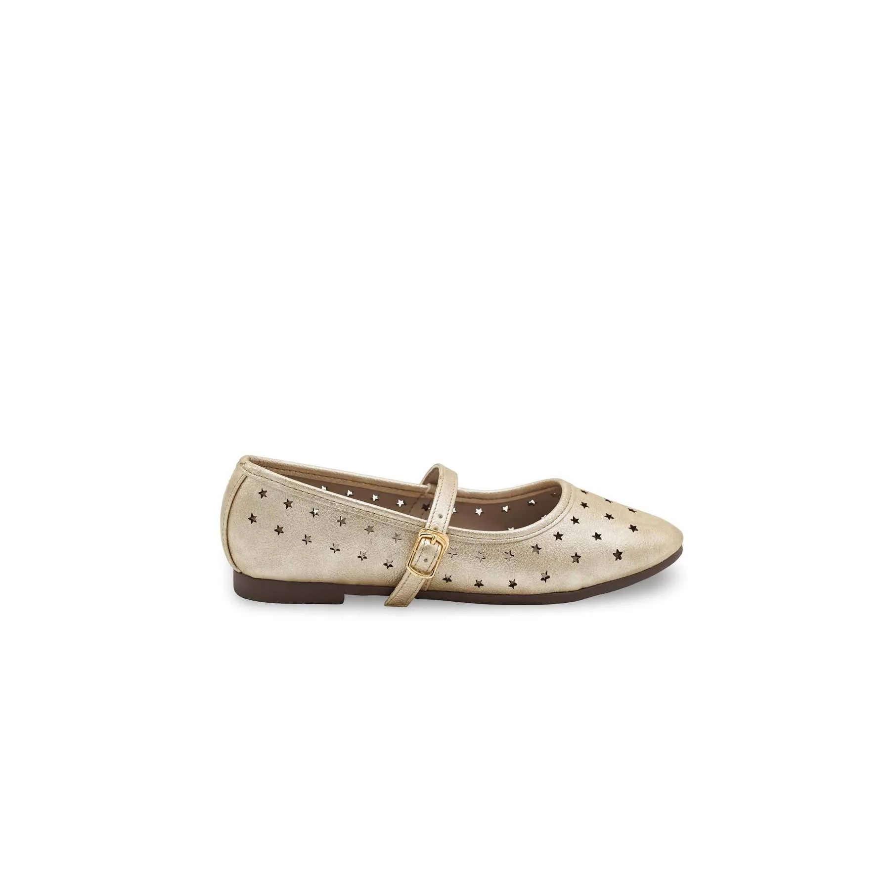 Girls Golden Casual Pumps KD2640 - Image 2