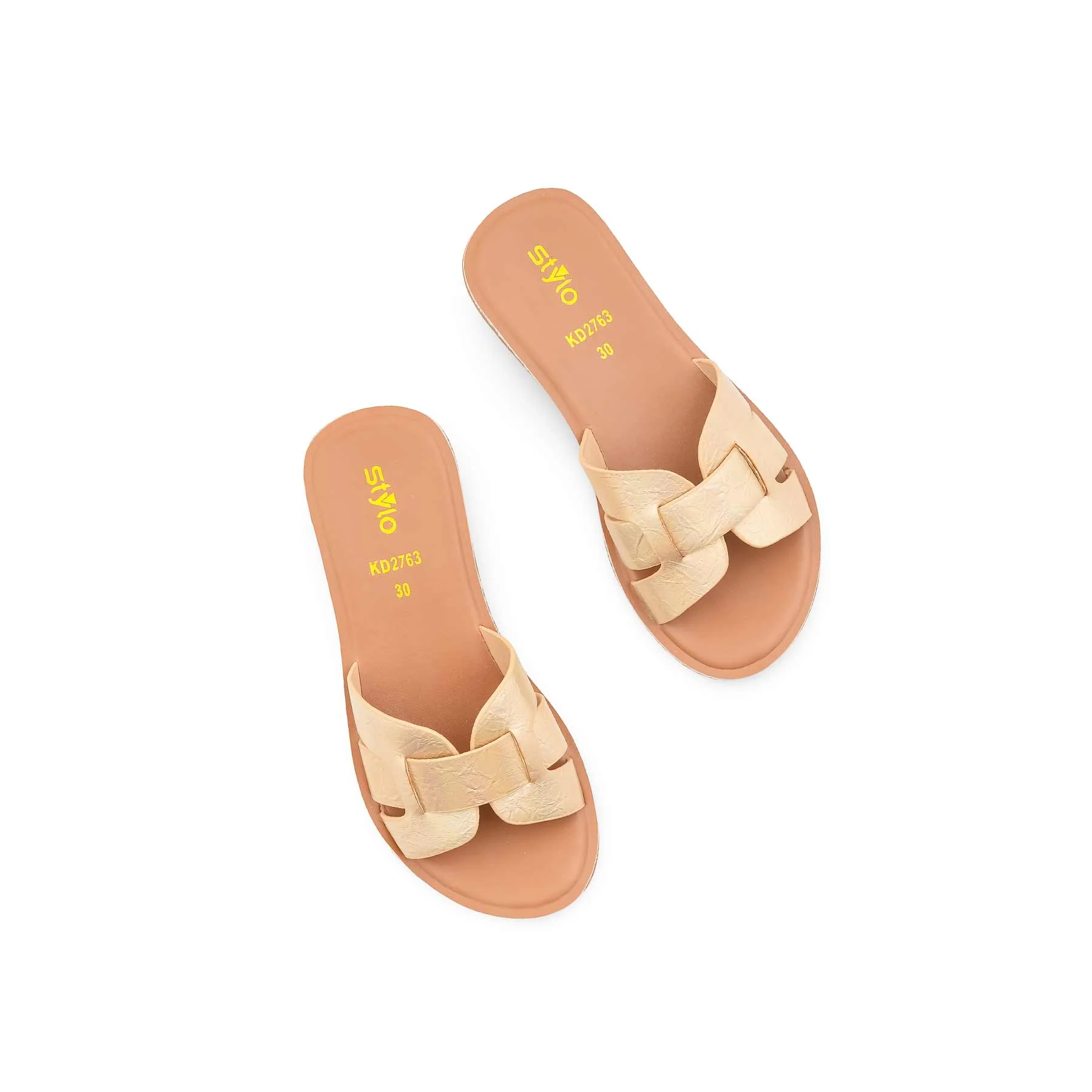 Girls Golden Casual Slipper KD2763 - Image 5