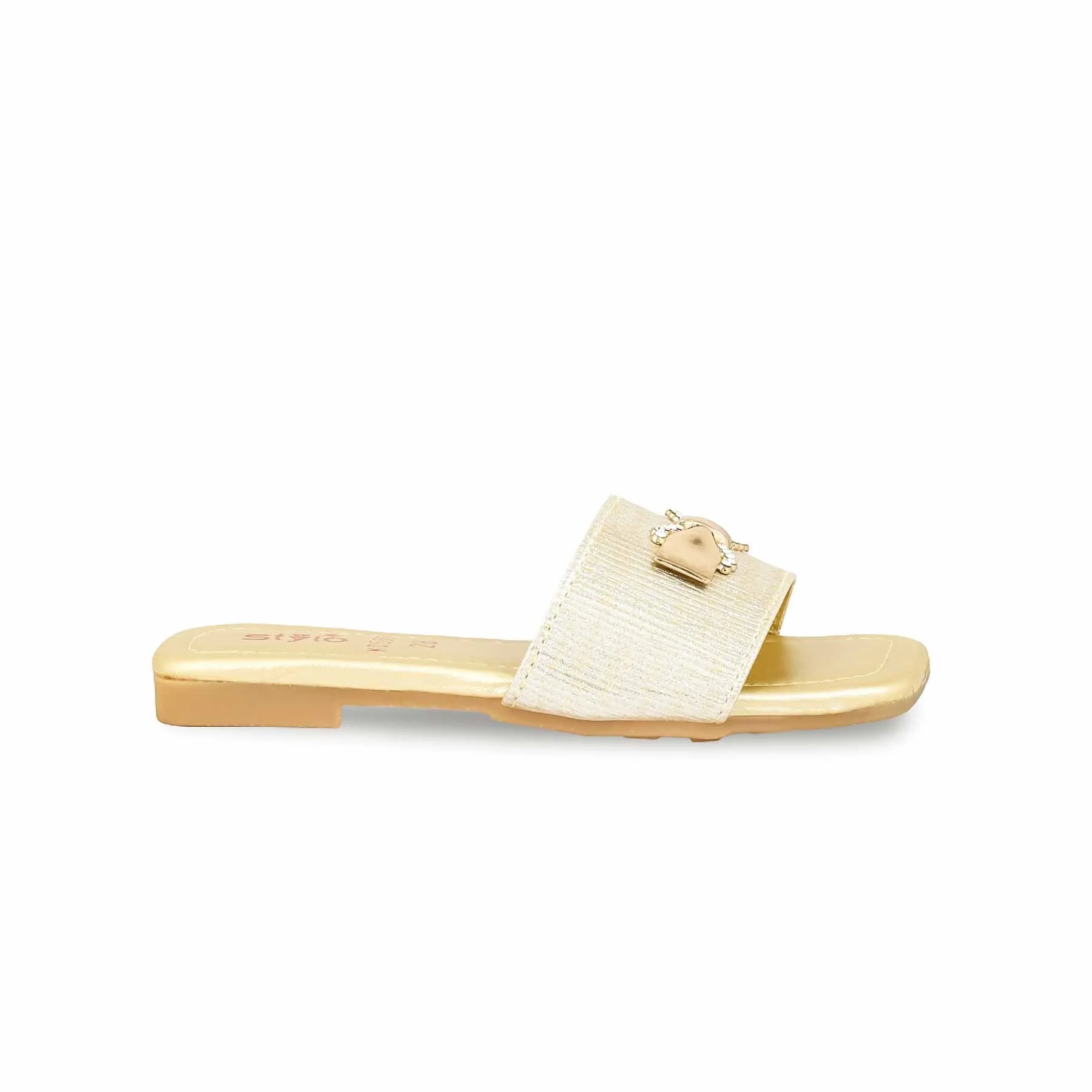 Girls Golden Casual Slipper KD5559 - Image 2