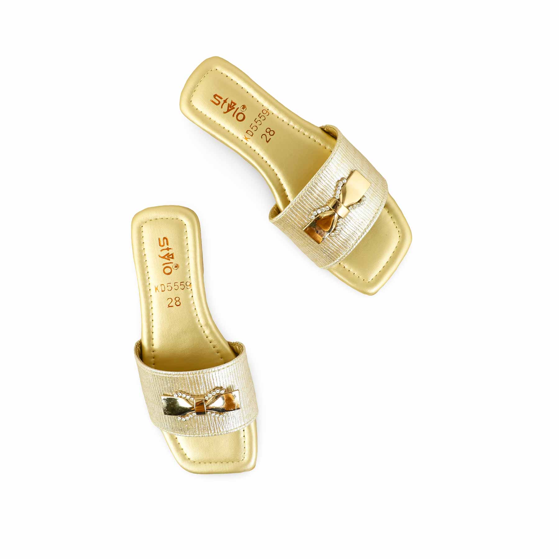 Girls Golden Casual Slipper KD5559 - Image 5