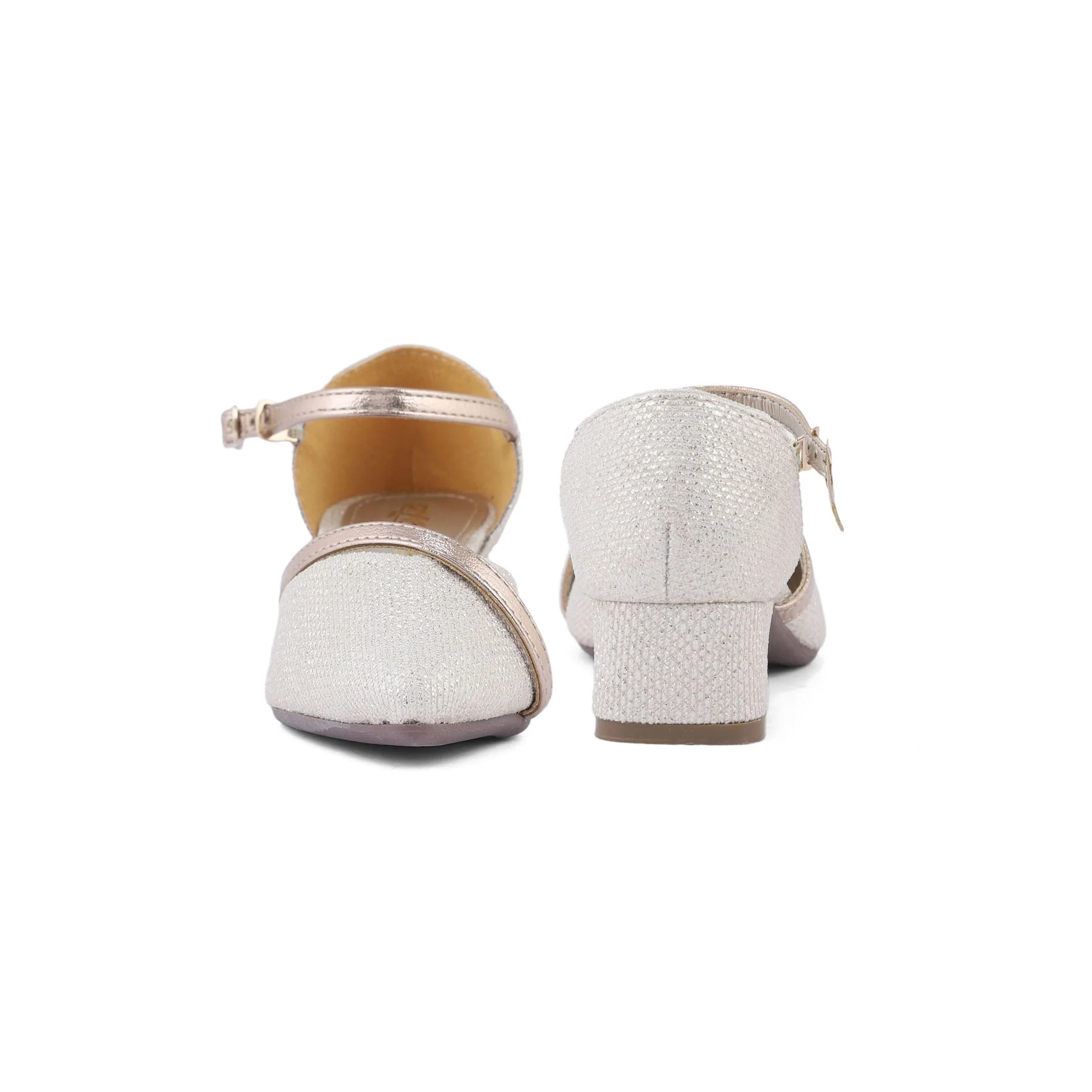 Girls Golden Fancy Court Shoes KD2288 - Image 3