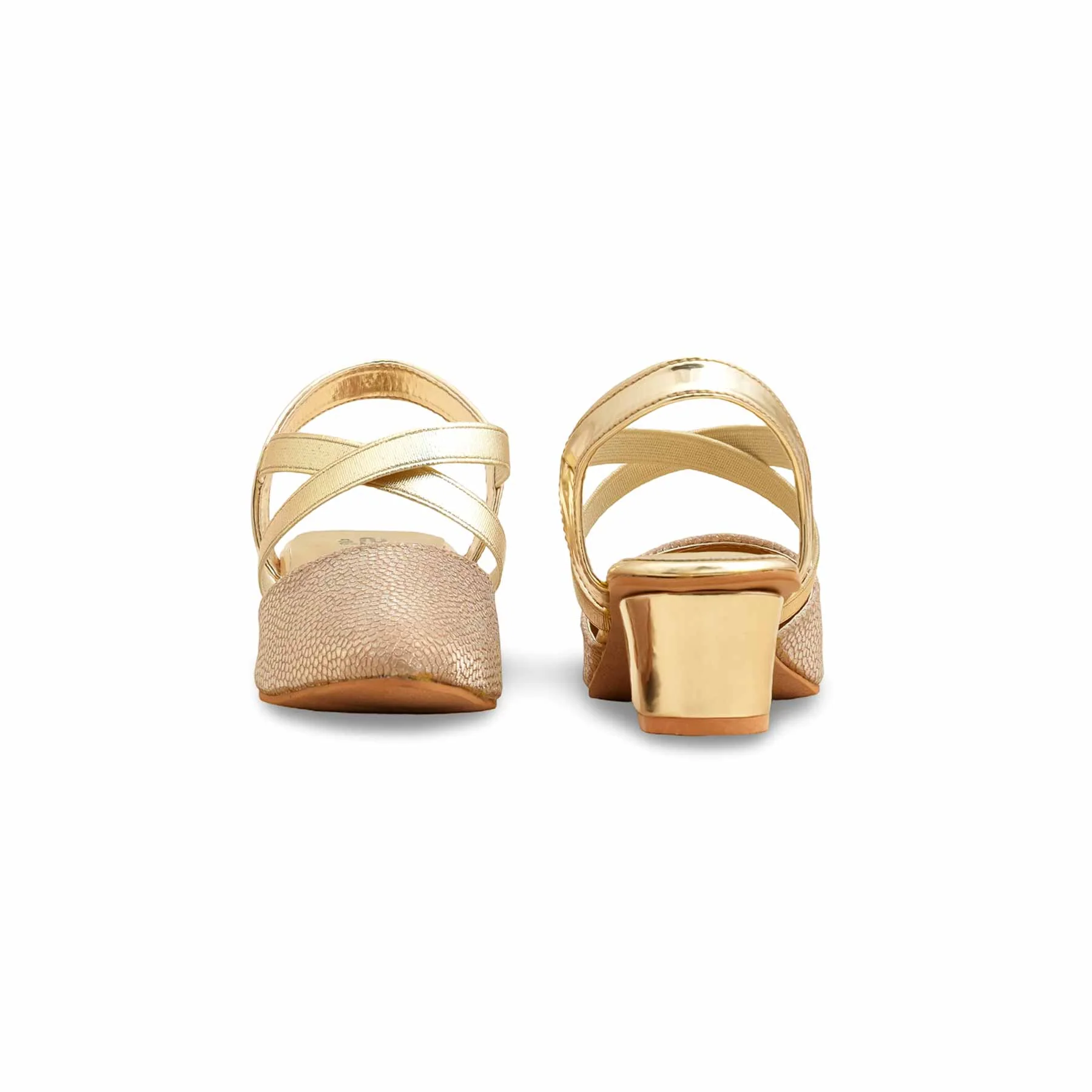 Girls Golden Fancy Pumps KD2586 - Image 4