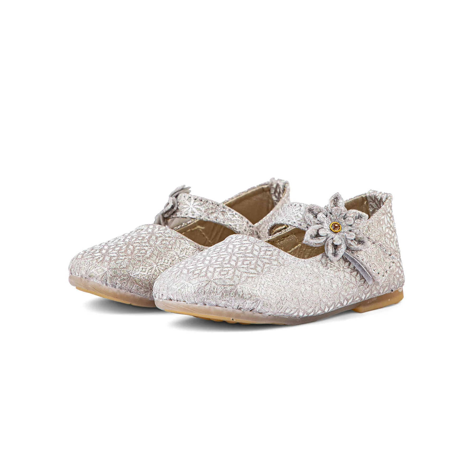 Girls Golden Fancy Pumps KD0897 - Image 3