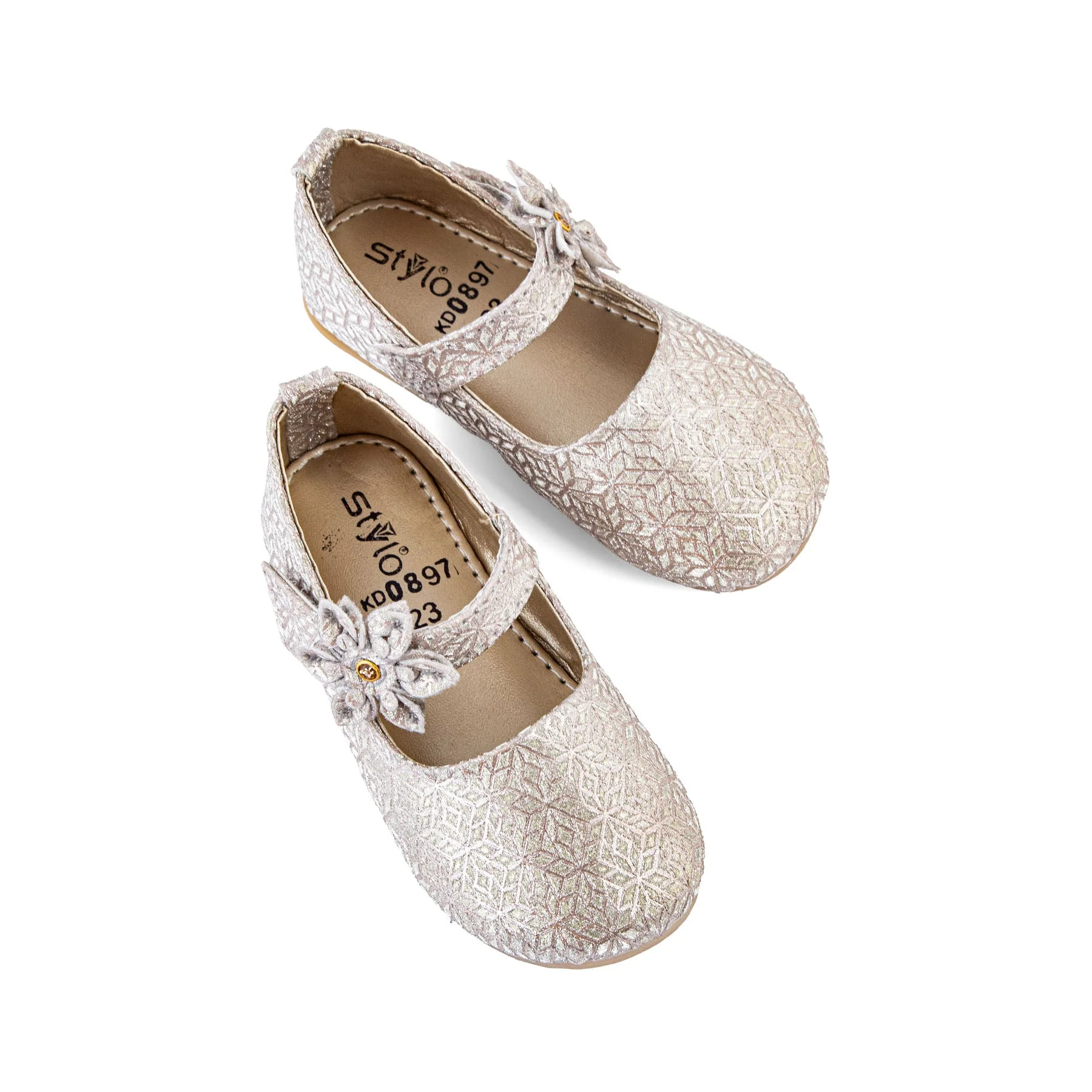 Girls Golden Fancy Pumps KD0897 - Image 5