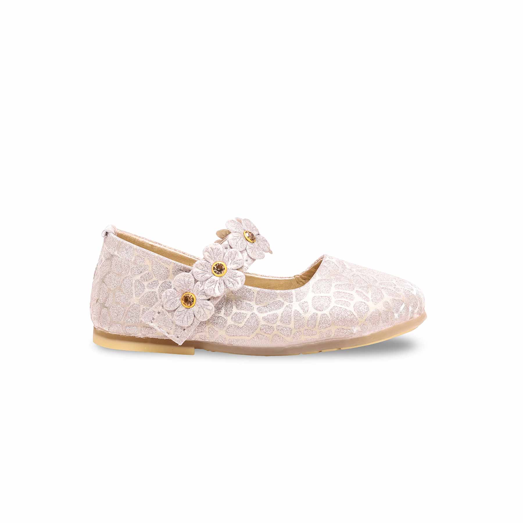Girls Golden Fancy Pumps KD0898 - Image 2