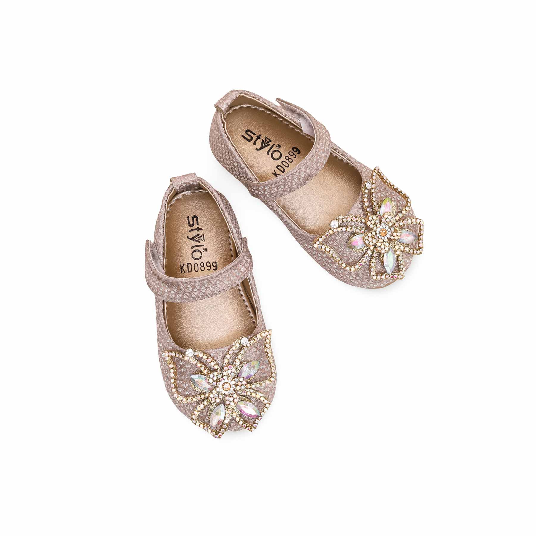 Girls Golden Fancy Pumps KD0899 - Image 4