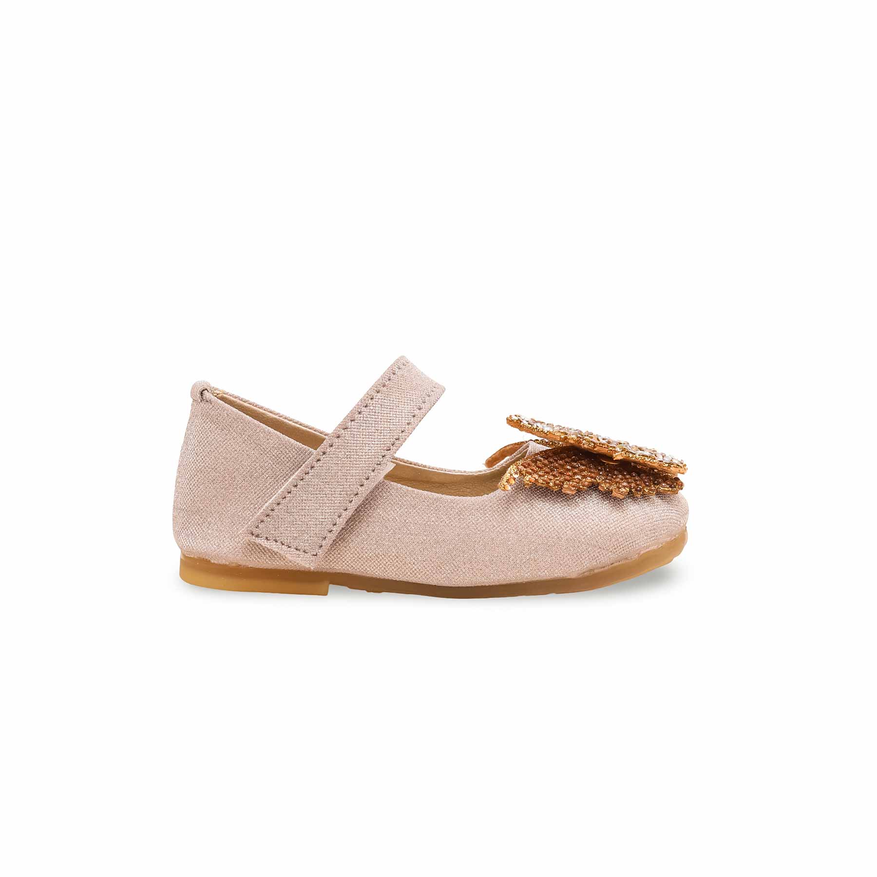 Girls Golden Fancy Pumps KD0902 - Image 2