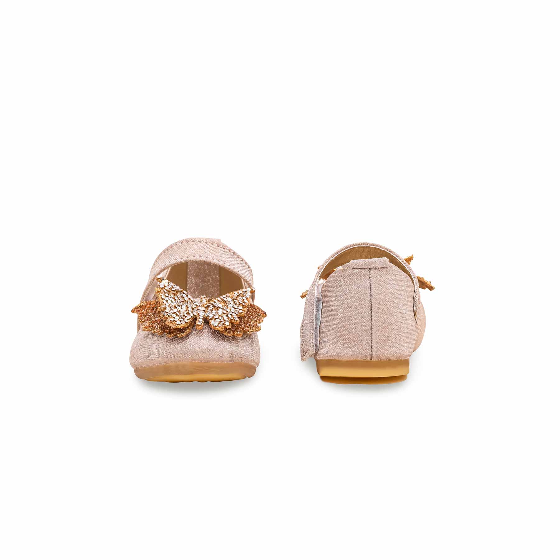 Girls Golden Fancy Pumps KD0902 - Image 4