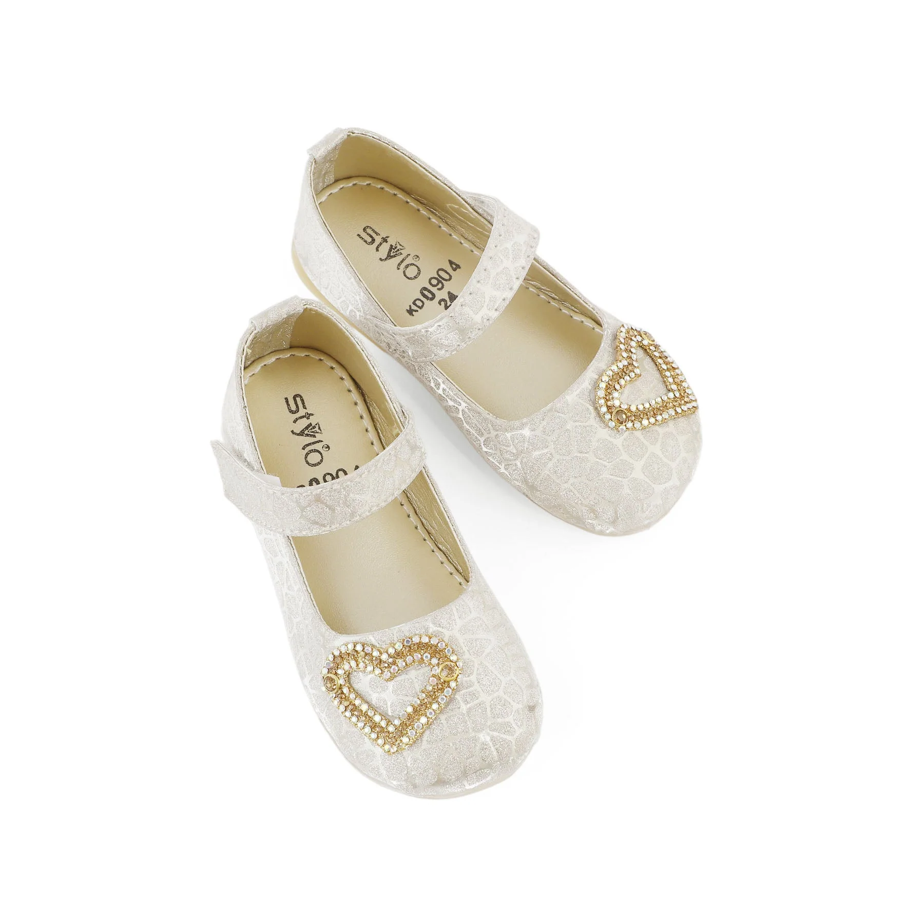 Girls Golden Fancy Pumps KD0904 - Image 5