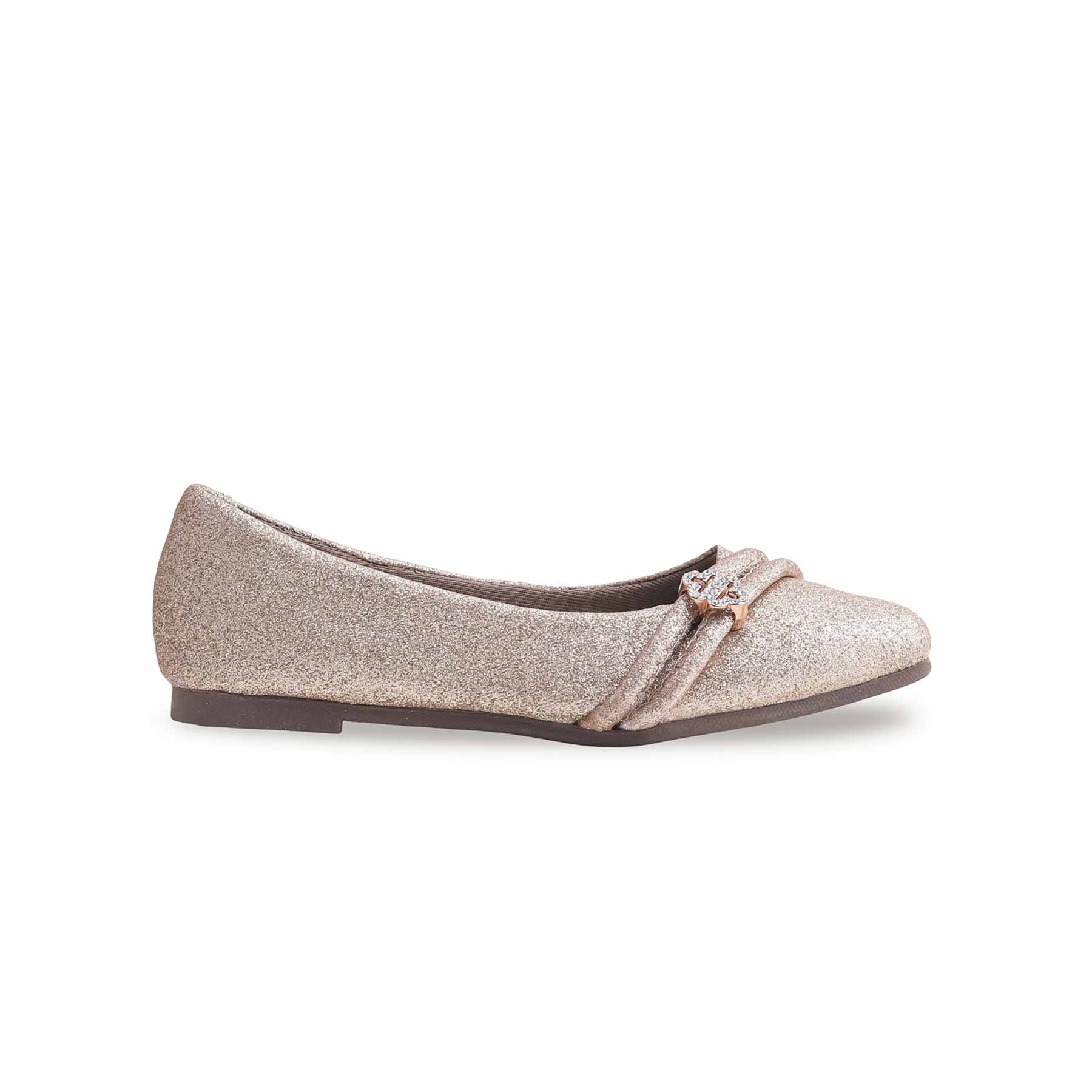 Girls Golden Fancy Pumps KD0915 - Image 2