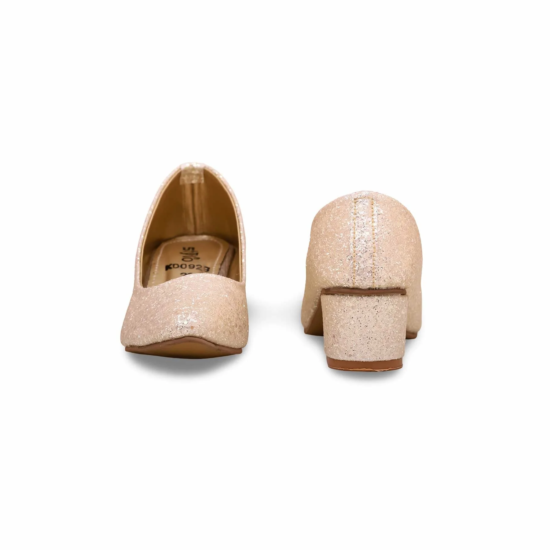 Girls Golden Fancy Pumps KD0928 - Image 3