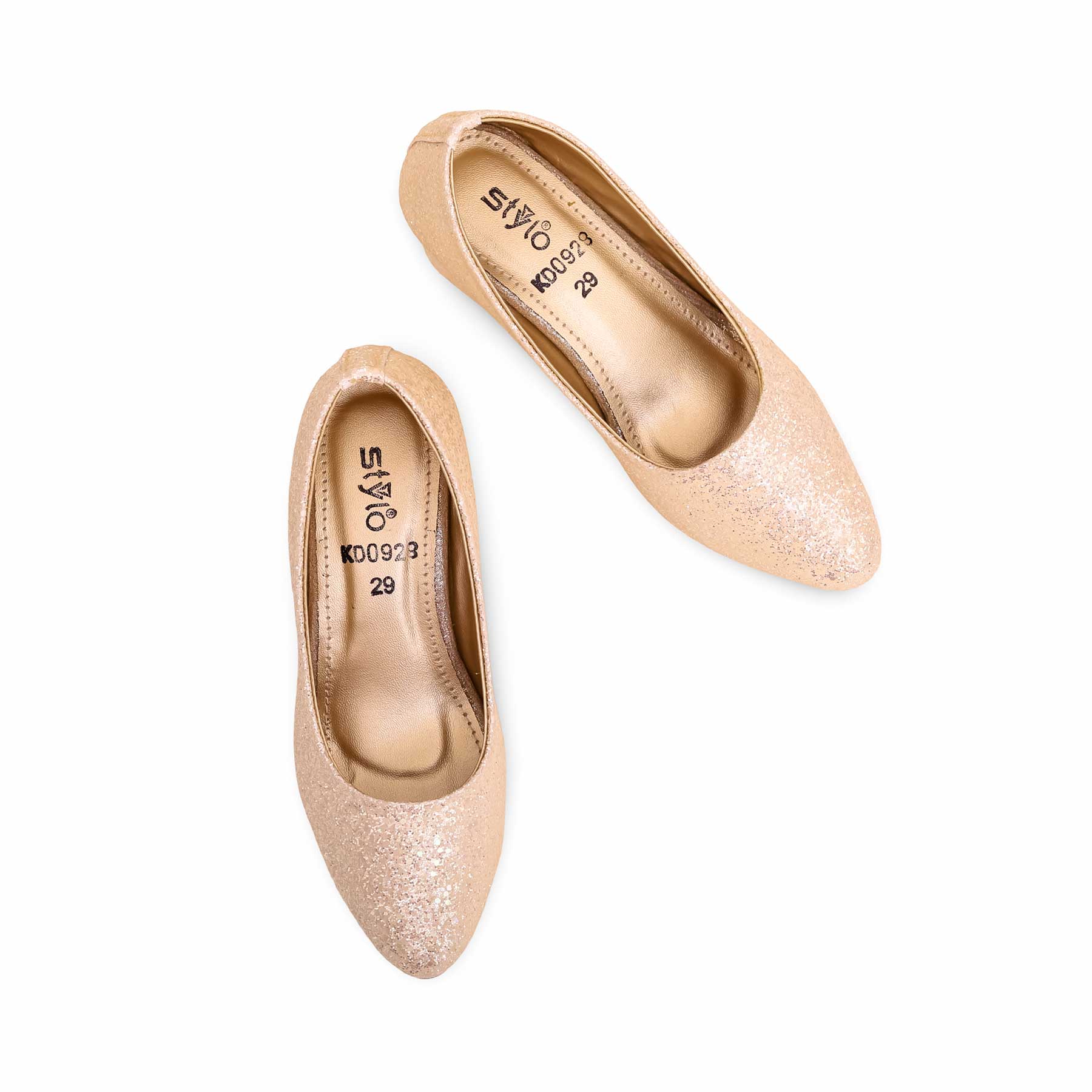 Girls Golden Fancy Pumps KD0928 - Image 4