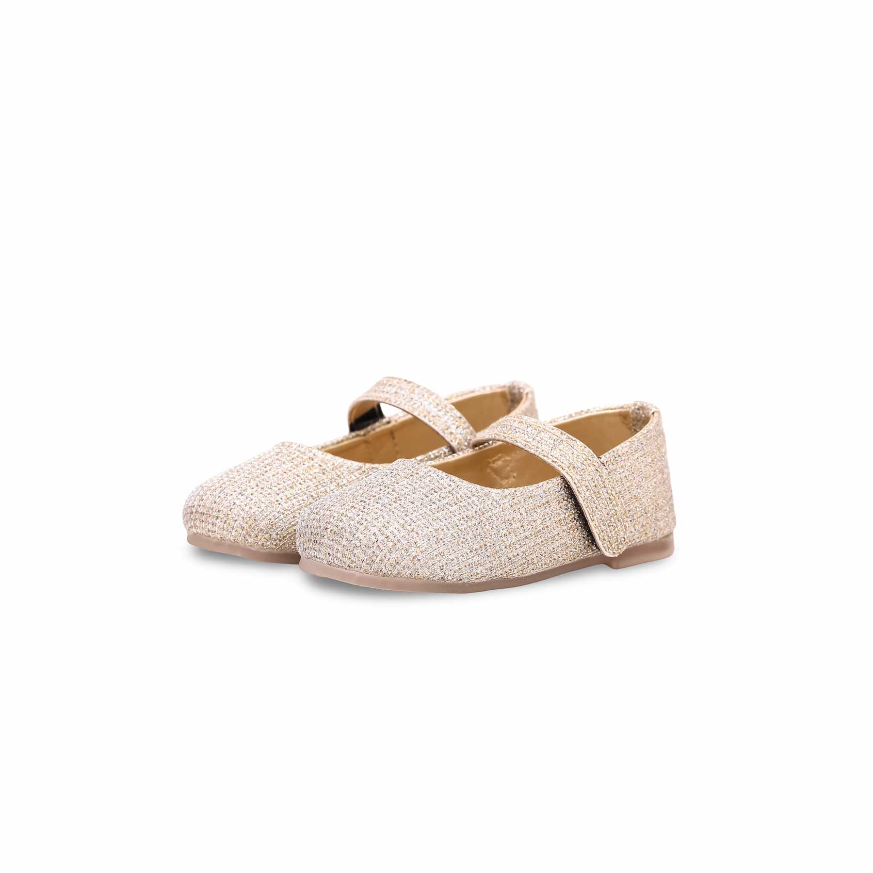 Girls Golden Fancy Pumps KD0937 - Image 3
