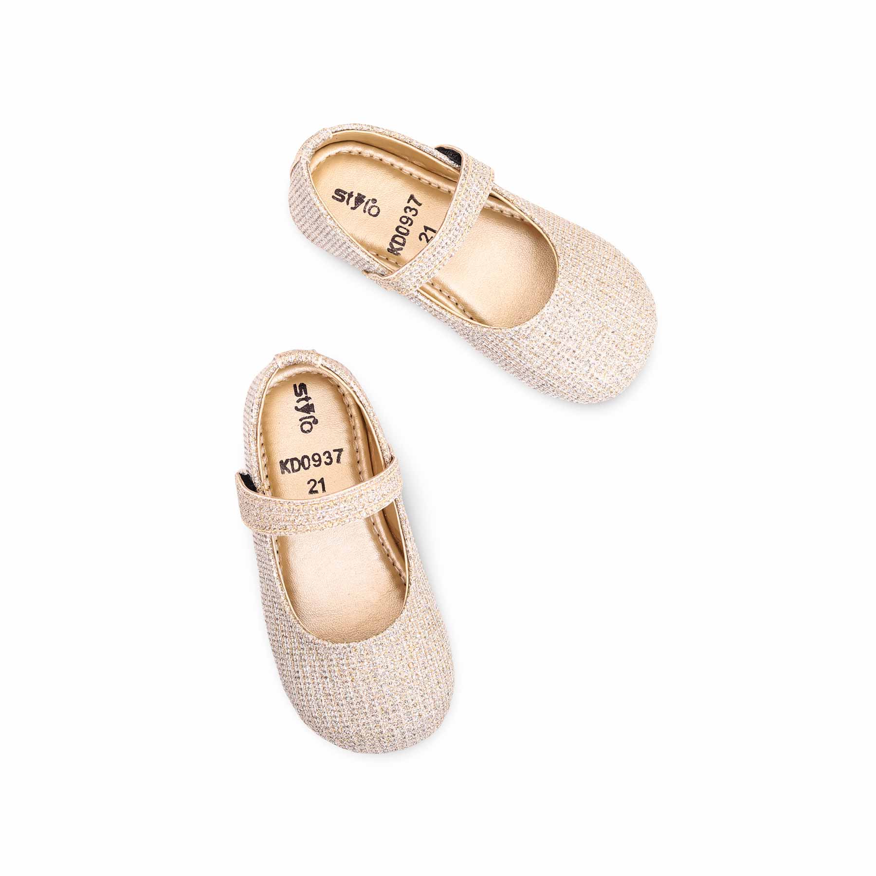 Girls Golden Fancy Pumps KD0937 - Image 5