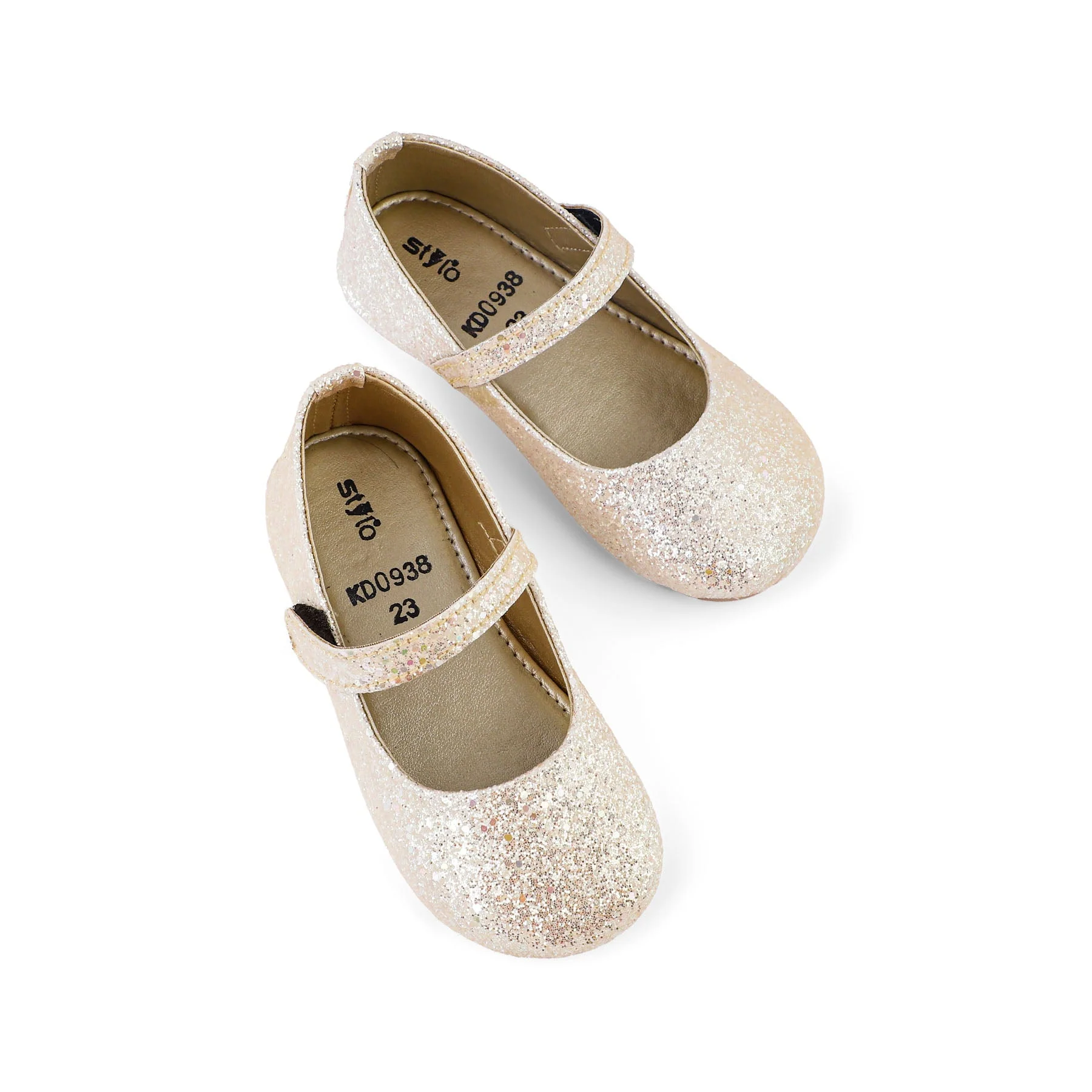 Girls Golden Fancy Pumps KD0938 - Image 5