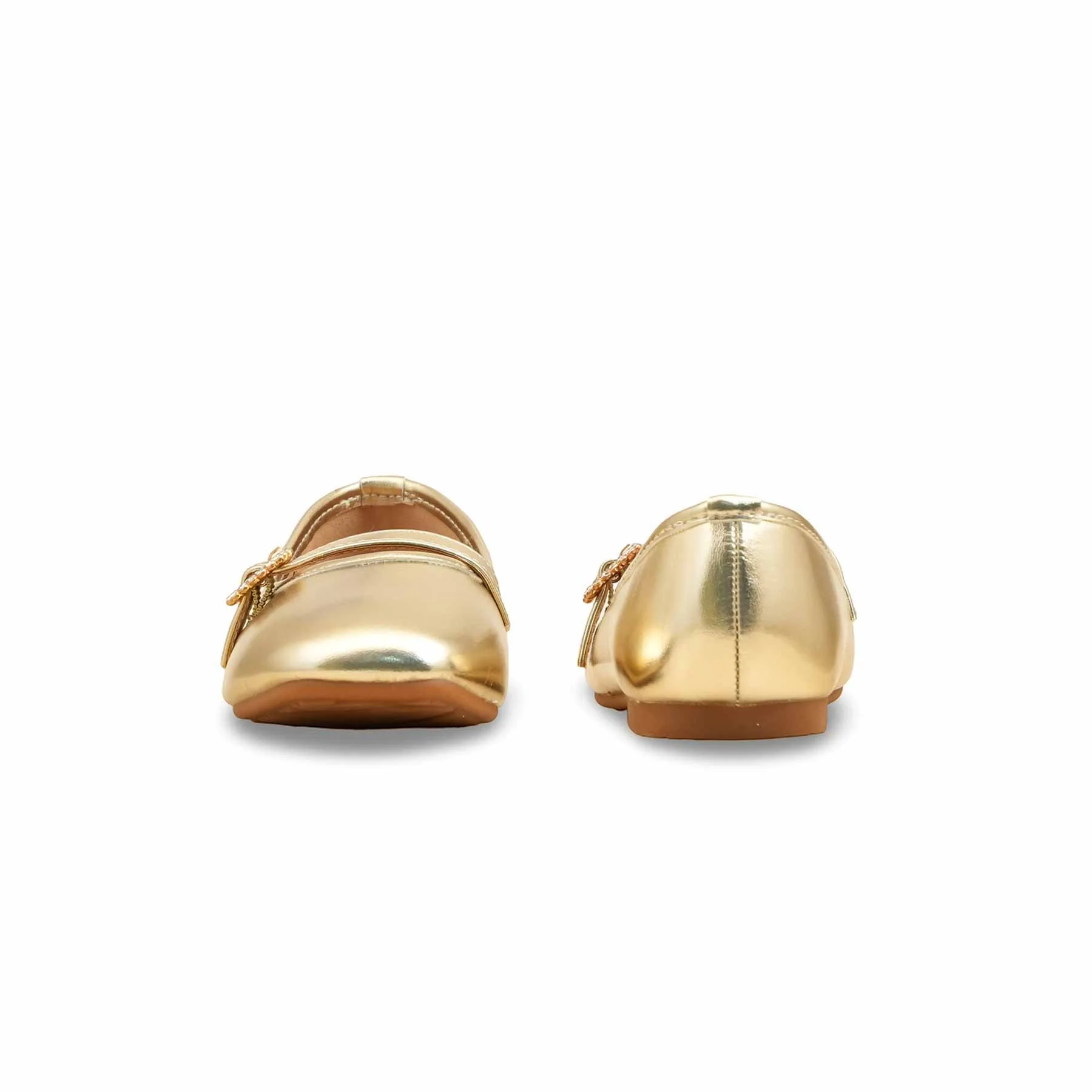 Girls Golden Fancy Pumps KD2468 - Image 4