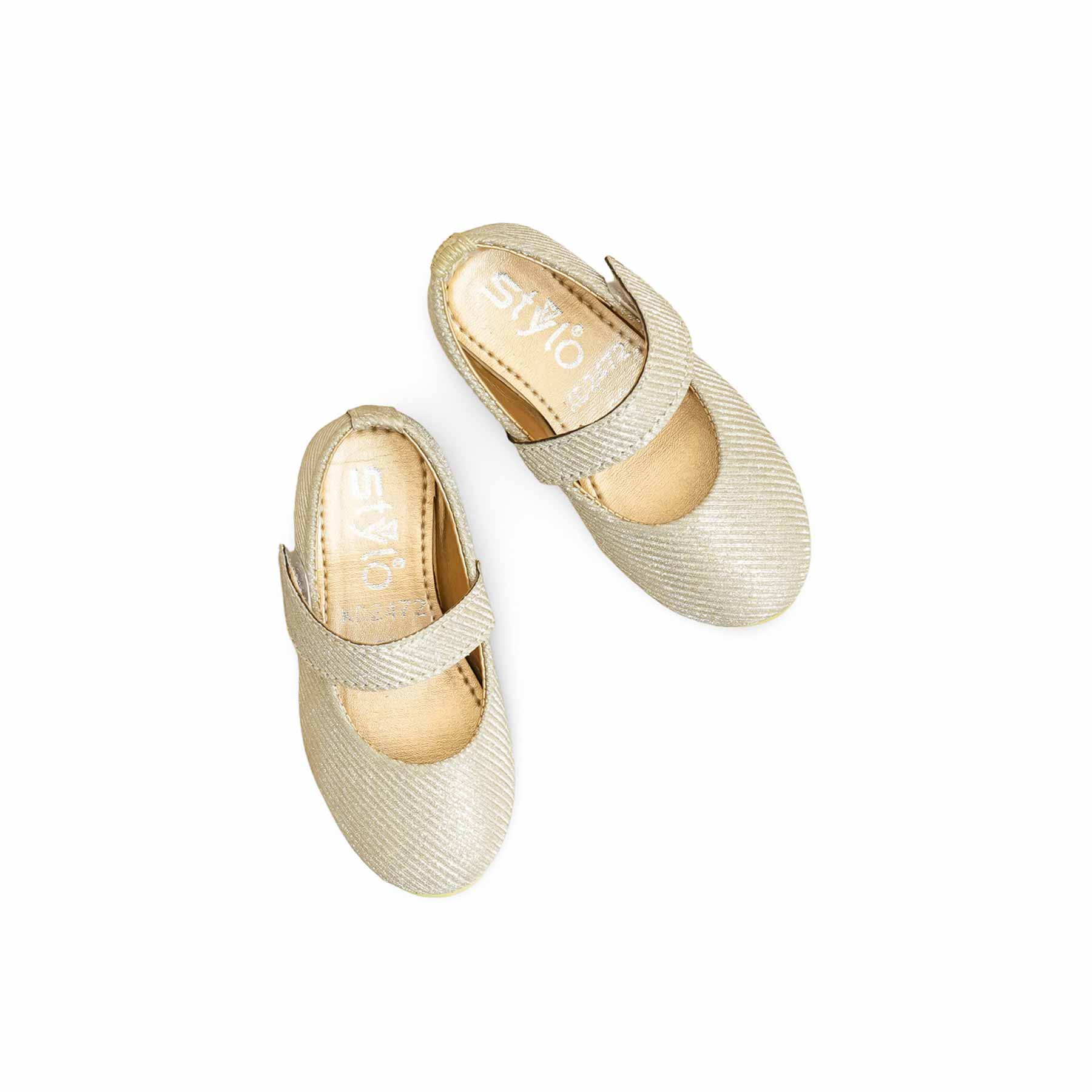 Girls Golden Fancy Pumps KD2472 - Image 5