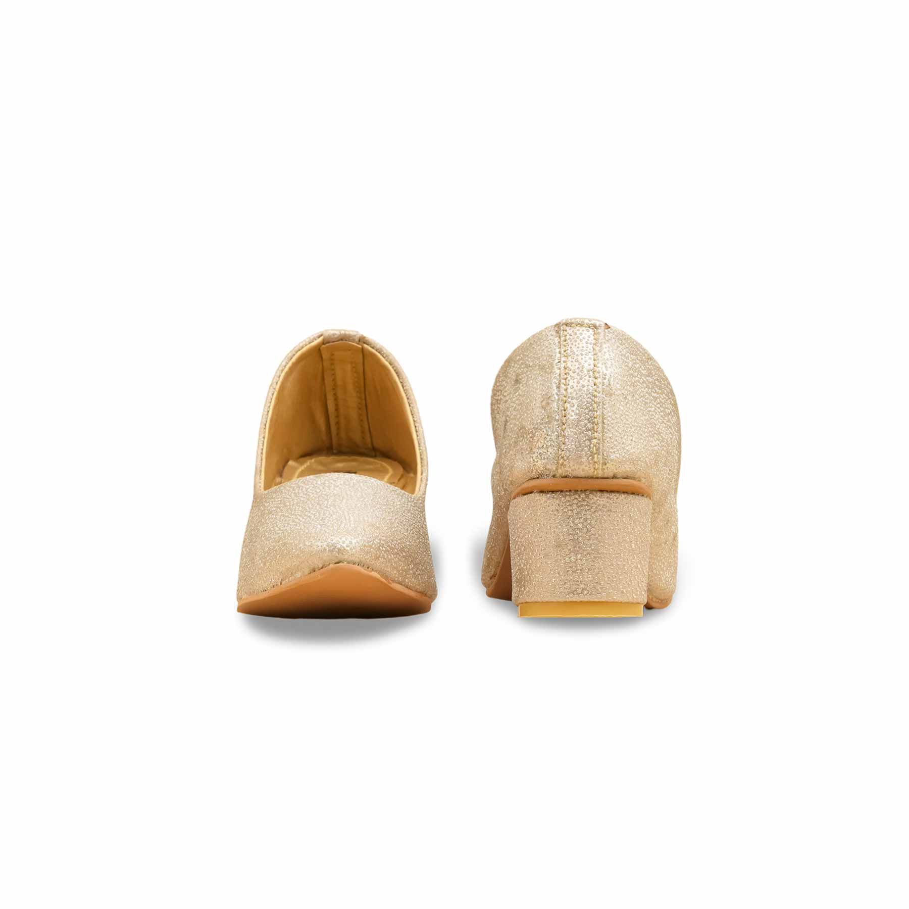 Girls Golden Fancy Pumps KD2491 - Image 4