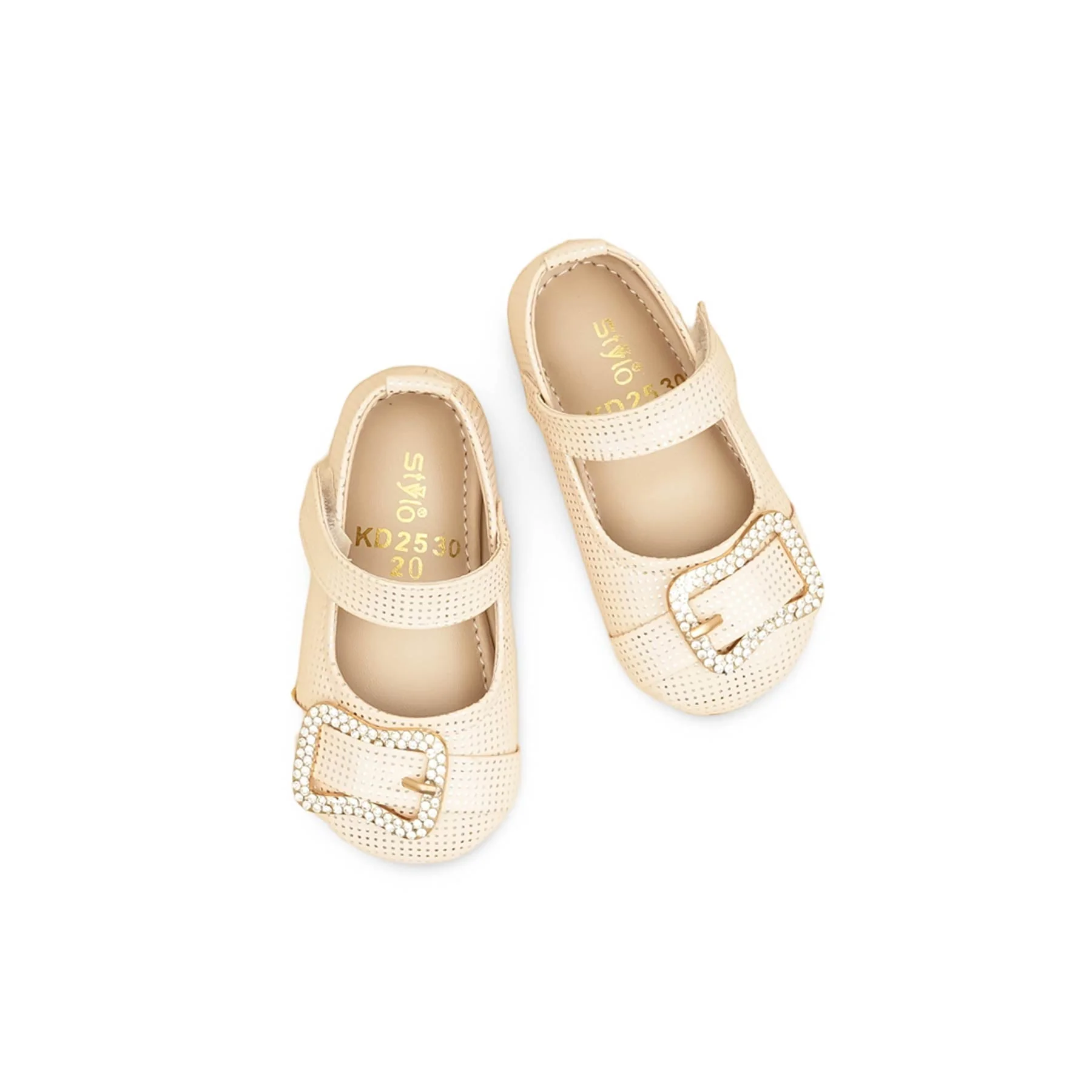 Girls Golden Fancy Pumps KD2530 - Image 5