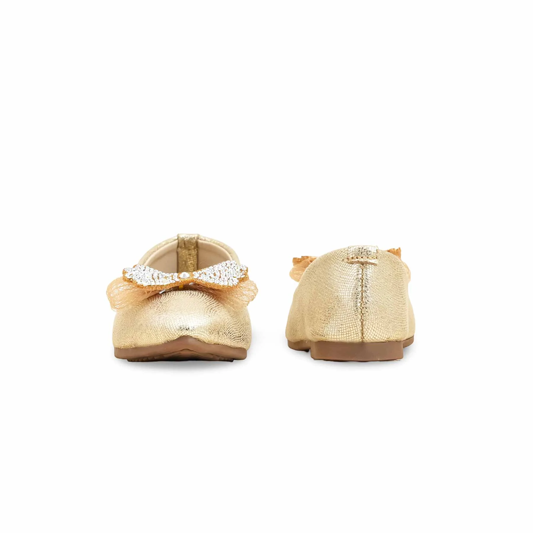 Girls Golden Fancy Pumps KD2535 - Image 4