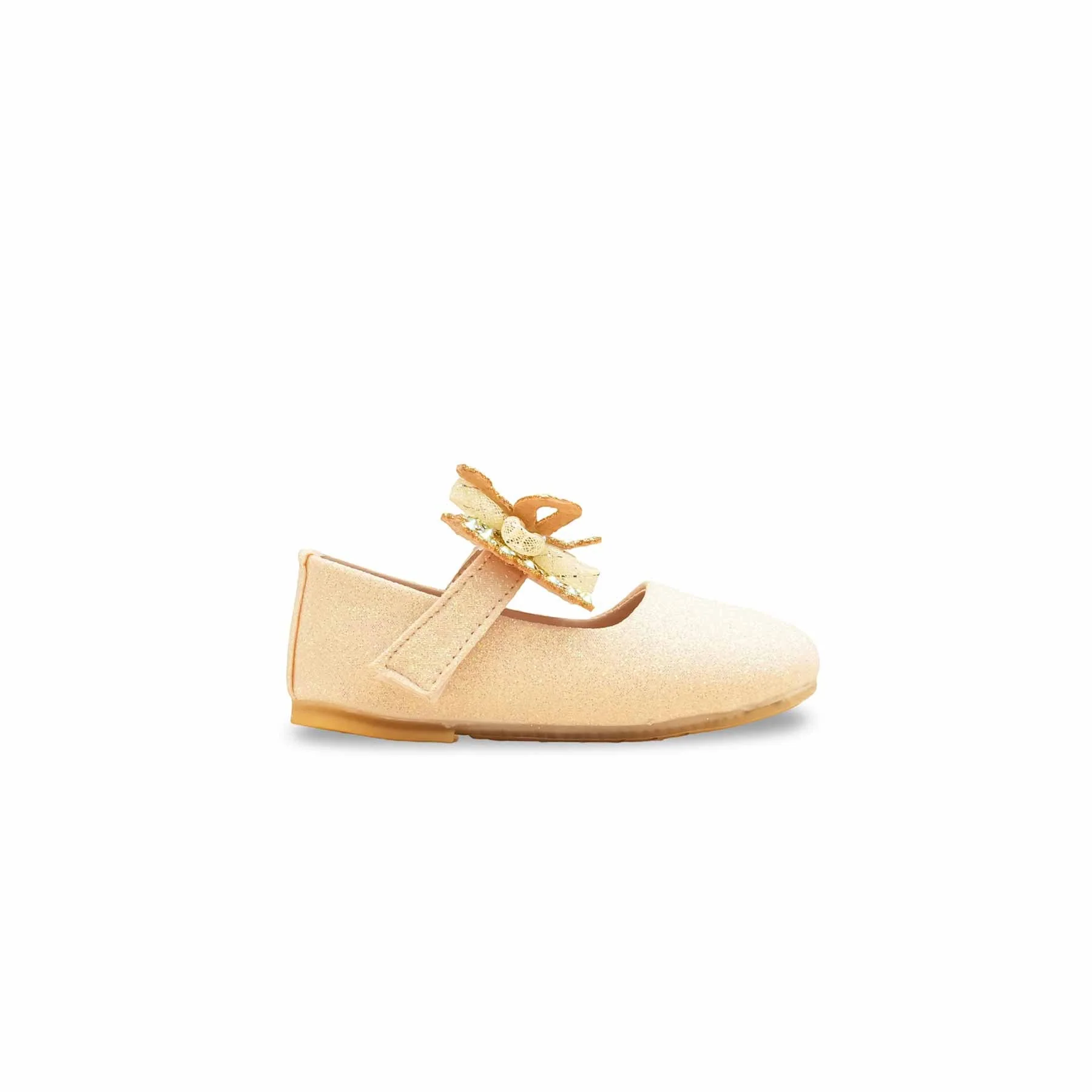 Girls Golden Fancy Pumps KD2594 - Image 2