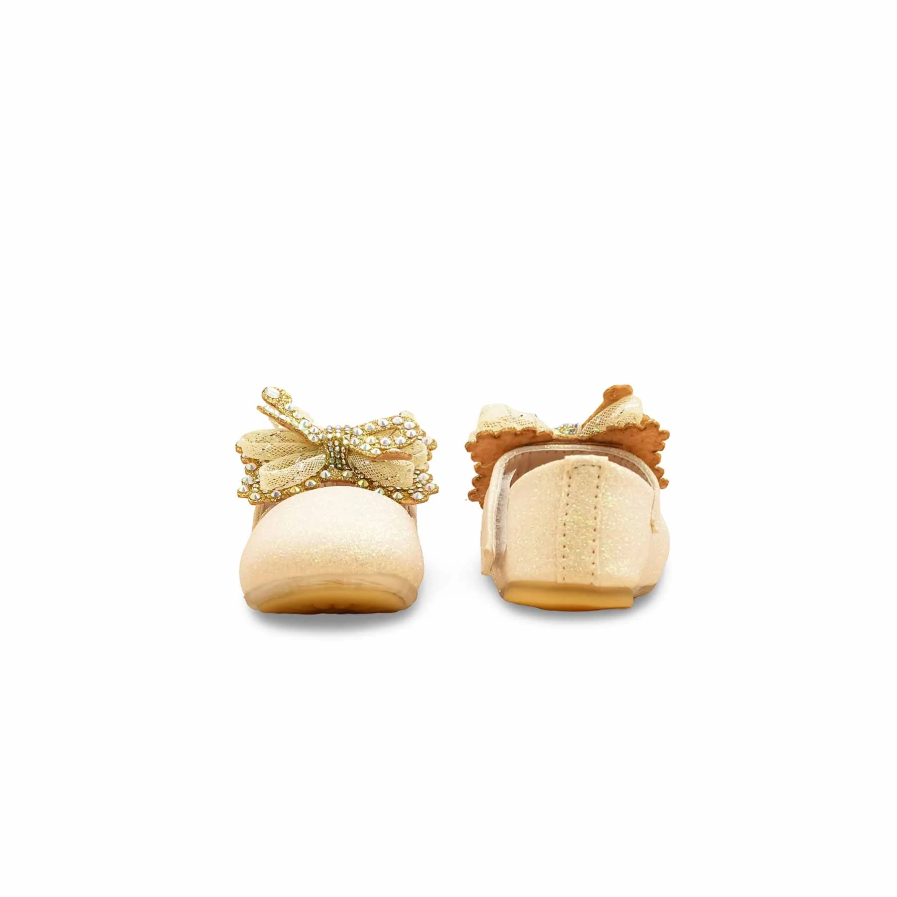 Girls Golden Fancy Pumps KD2594 - Image 4