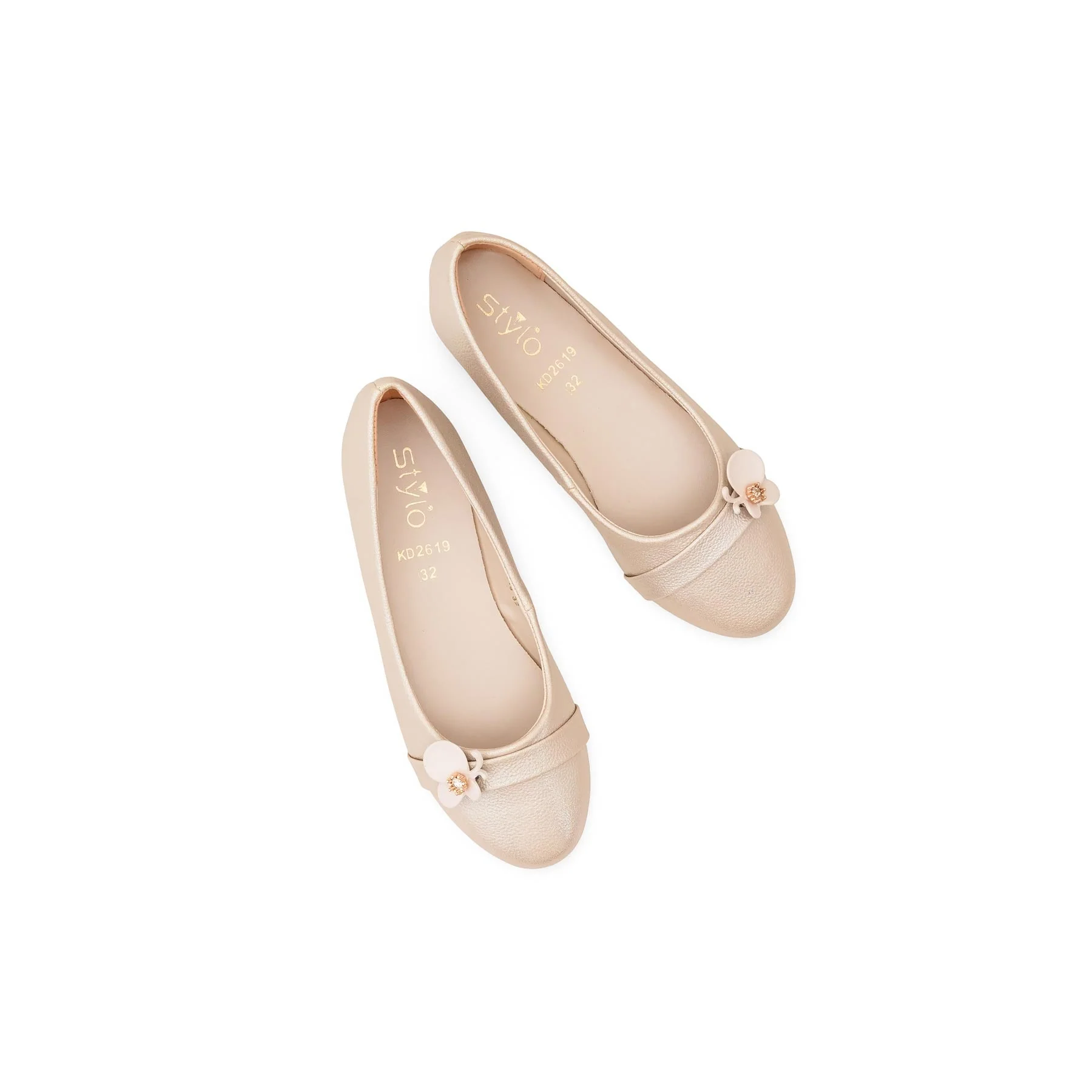 Girls Golden Fancy Pumps KD2619 - Image 5