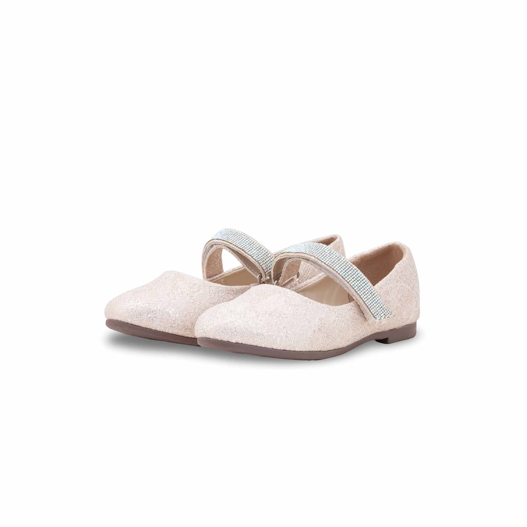 Girls Golden Fancy Pumps KD2621 - Image 3