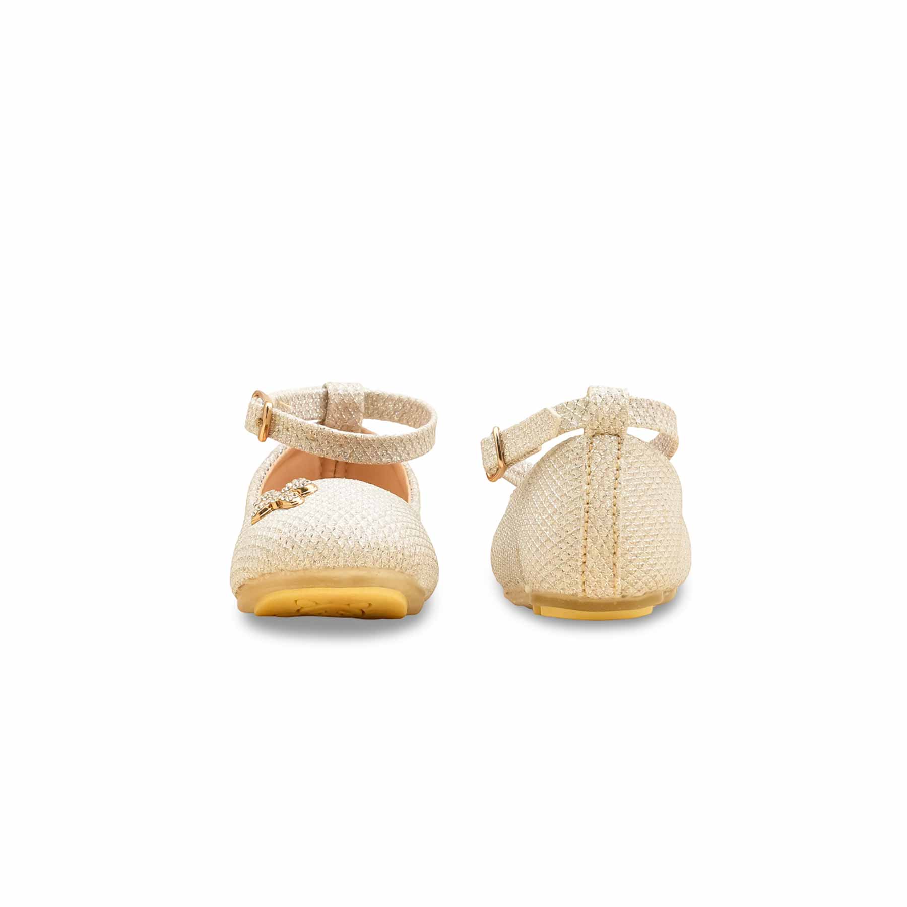 Girls Golden Fancy Pumps KD2635 - Image 4