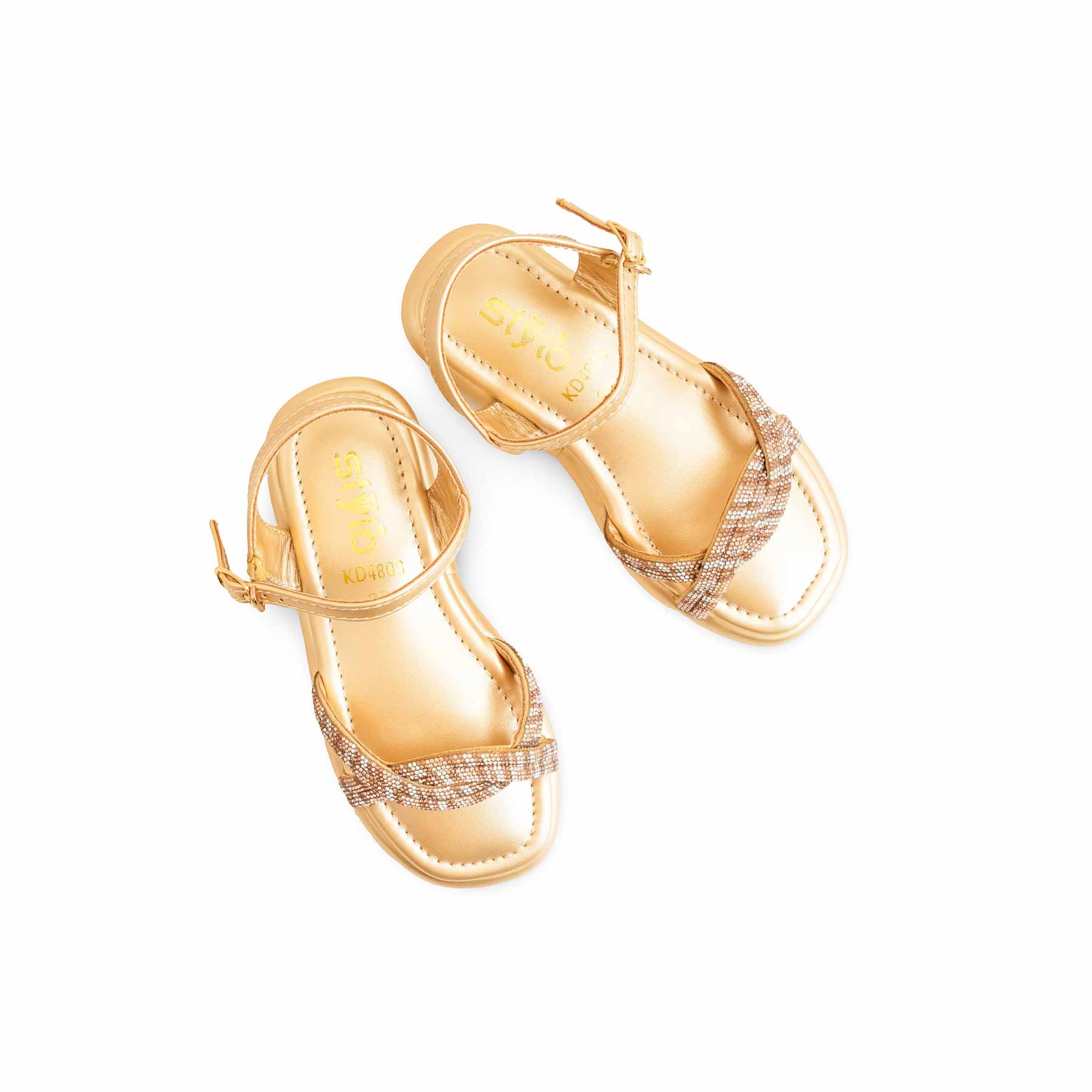 Girls Golden Fancy Sandal KD4808 - Image 5
