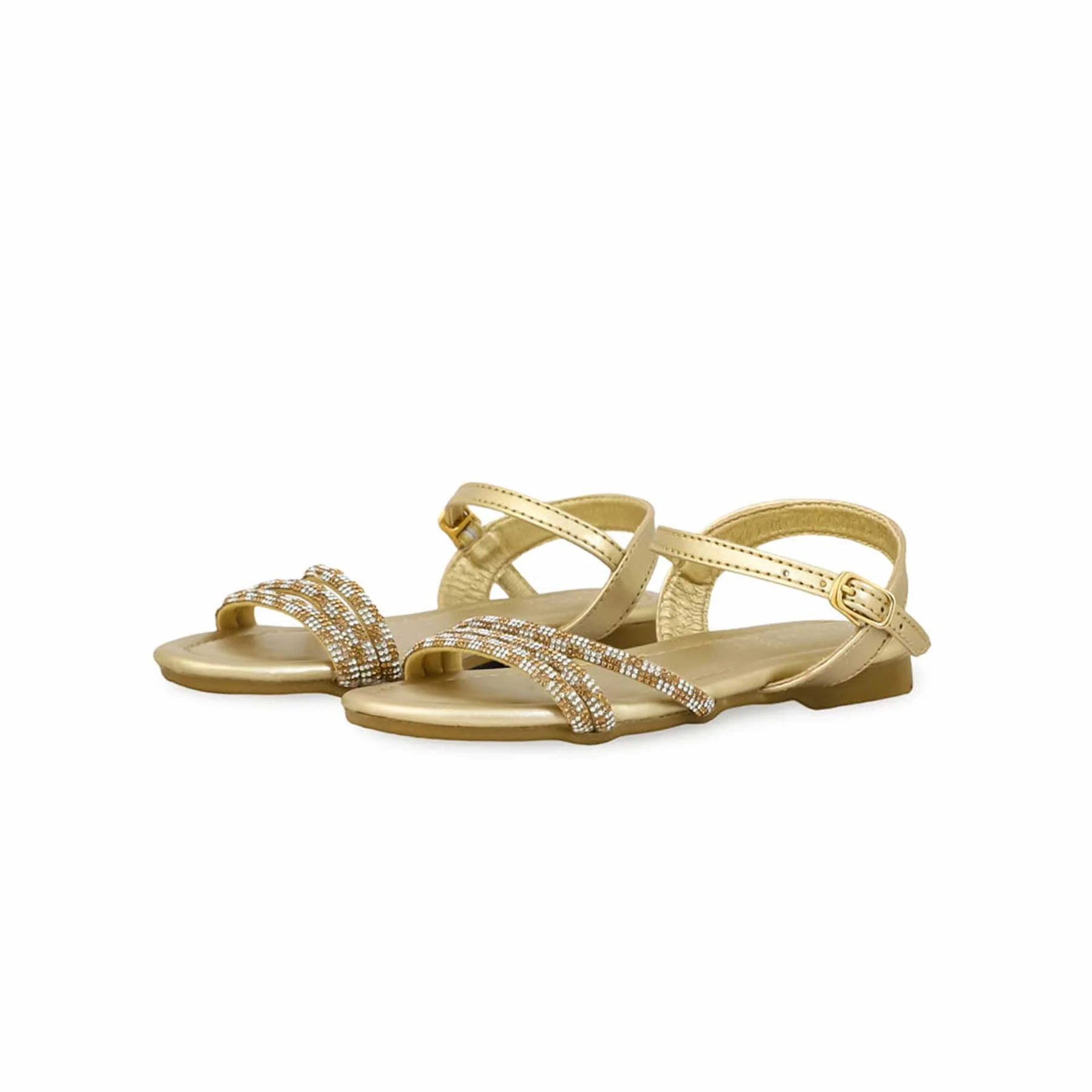 Girls Golden Fancy Sandal KD5633 - Image 5