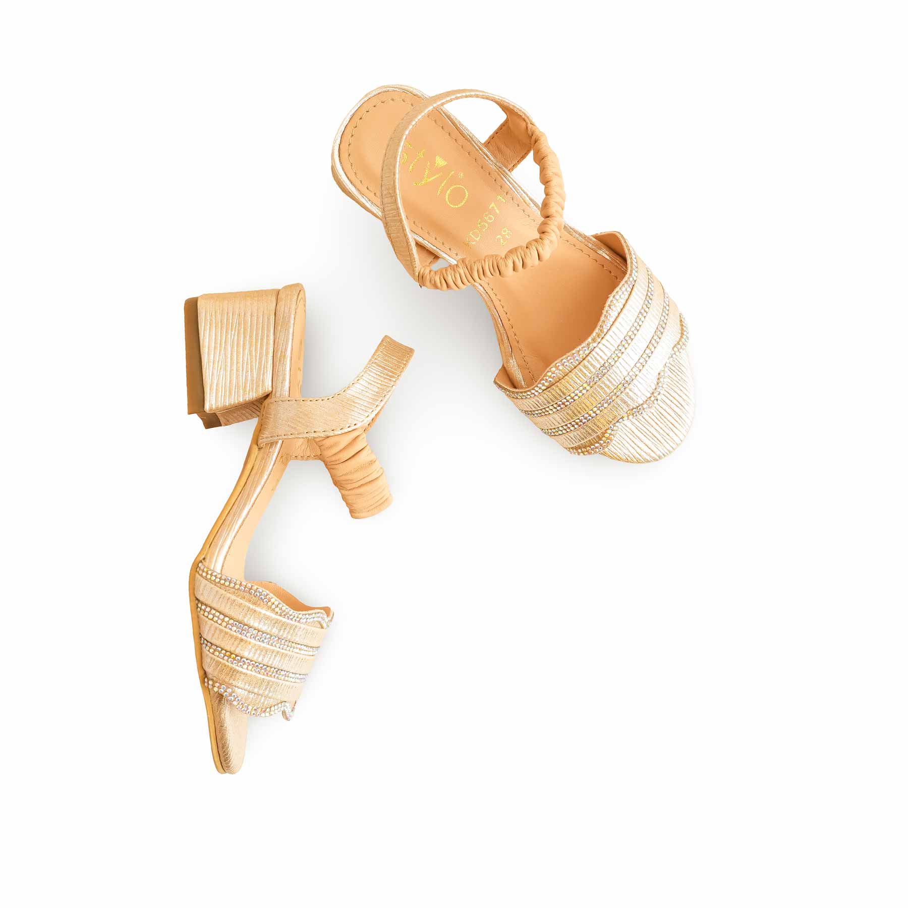 Girls Golden Fancy Sandal KD5671 - Image 5