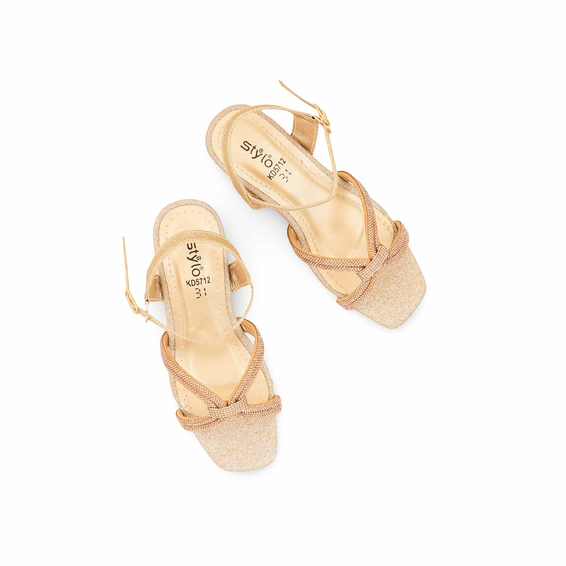 Girls Golden Fancy Sandal KD5712 - Image 5