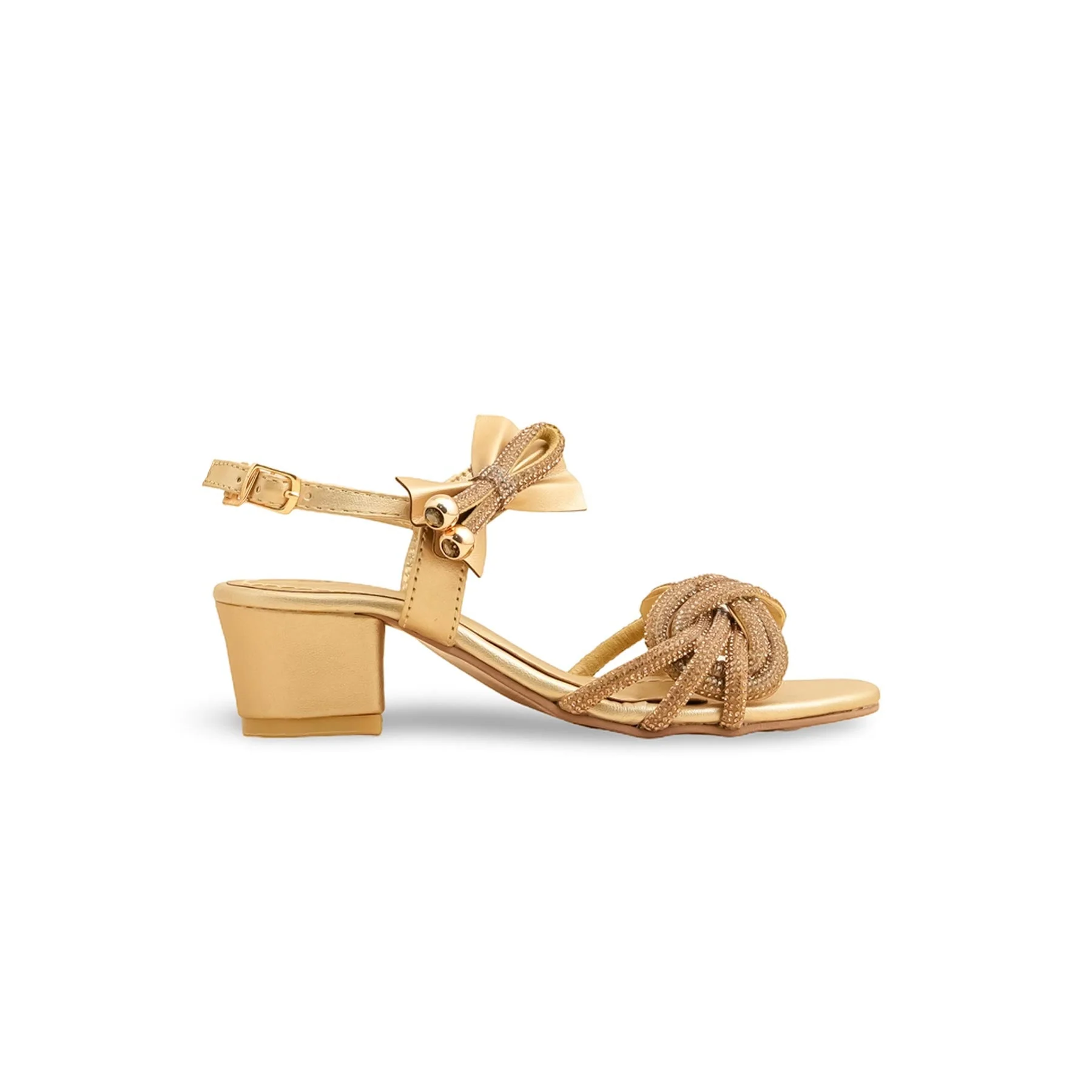 Girls Golden Fancy Sandal KD5713 - Image 2