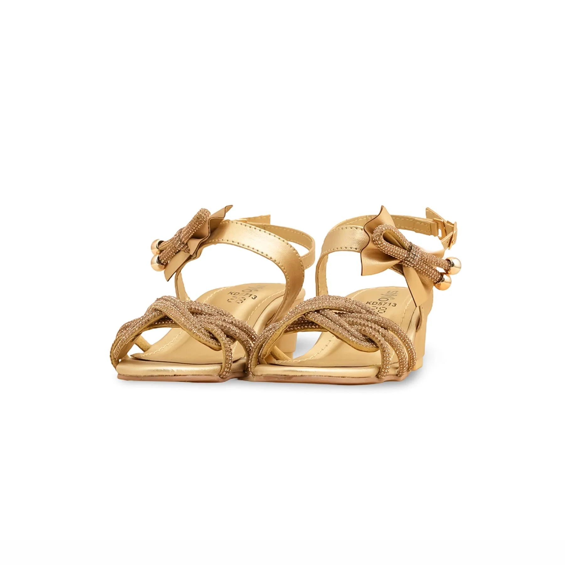 Girls Golden Fancy Sandal KD5713 - Image 3