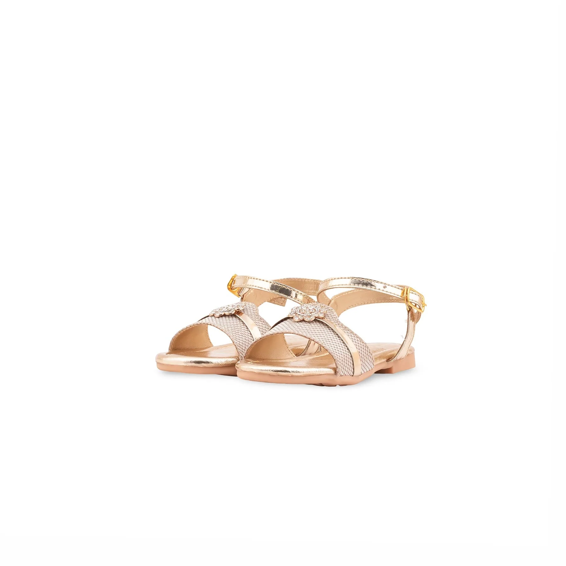 Girls Golden Fancy Sandal KD5842 - Image 3