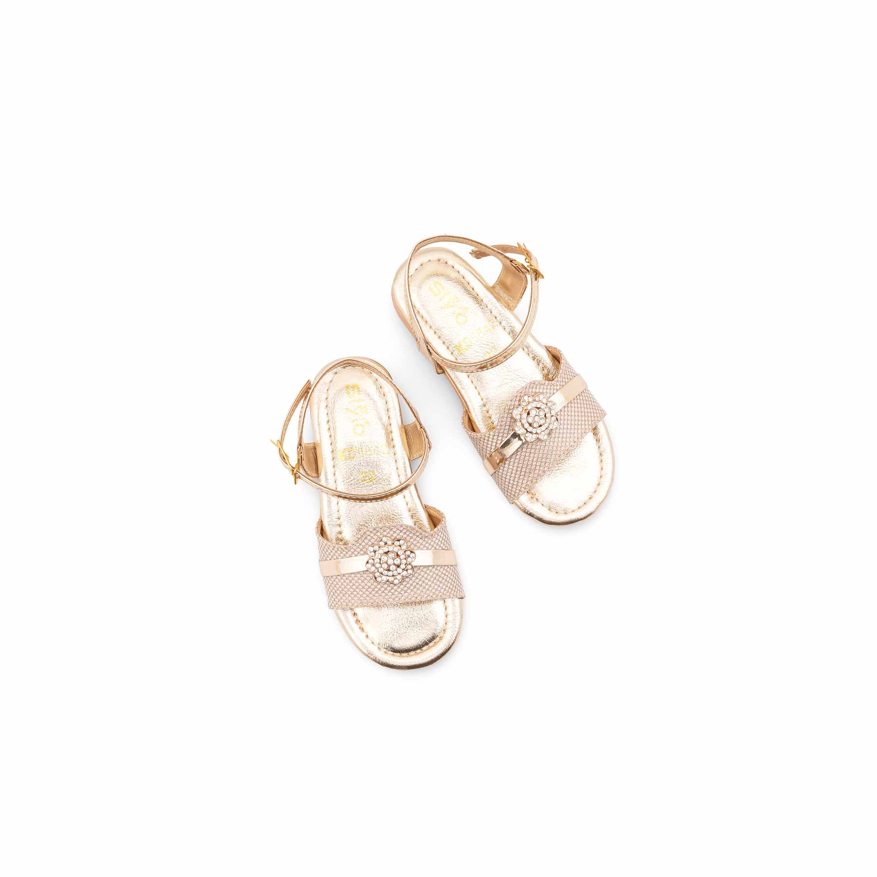Girls Golden Fancy Sandal KD5842 - Image 5