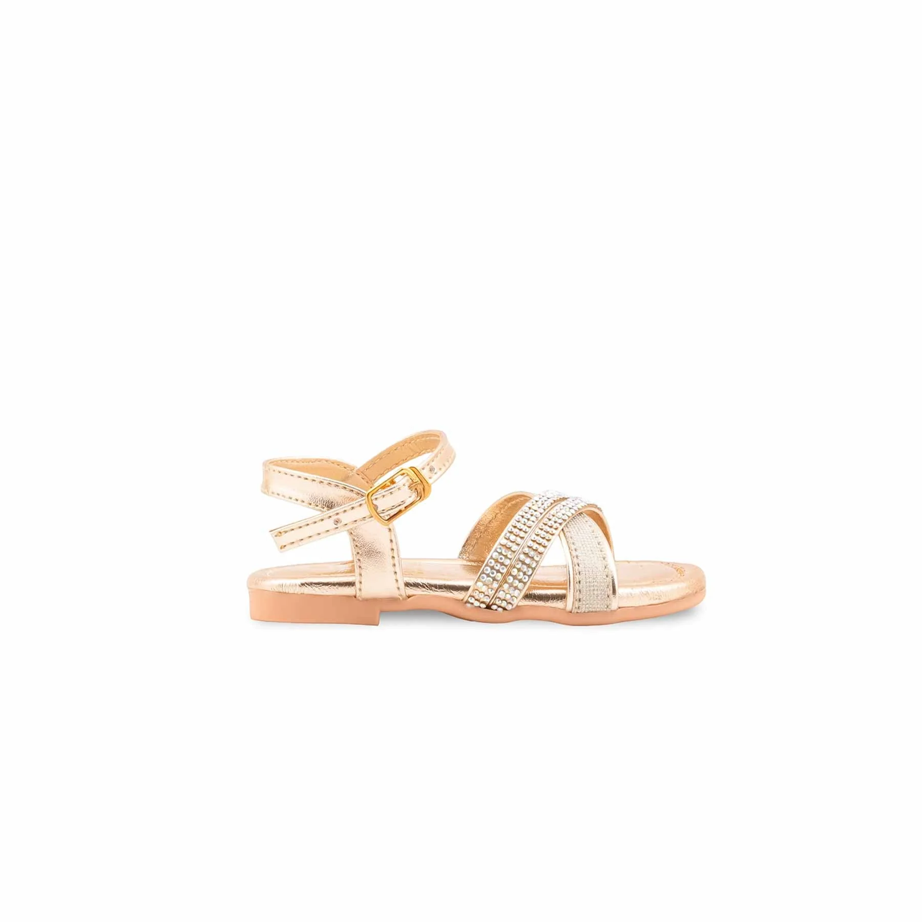 Girls Golden Fancy Sandal KD5844 - Image 2