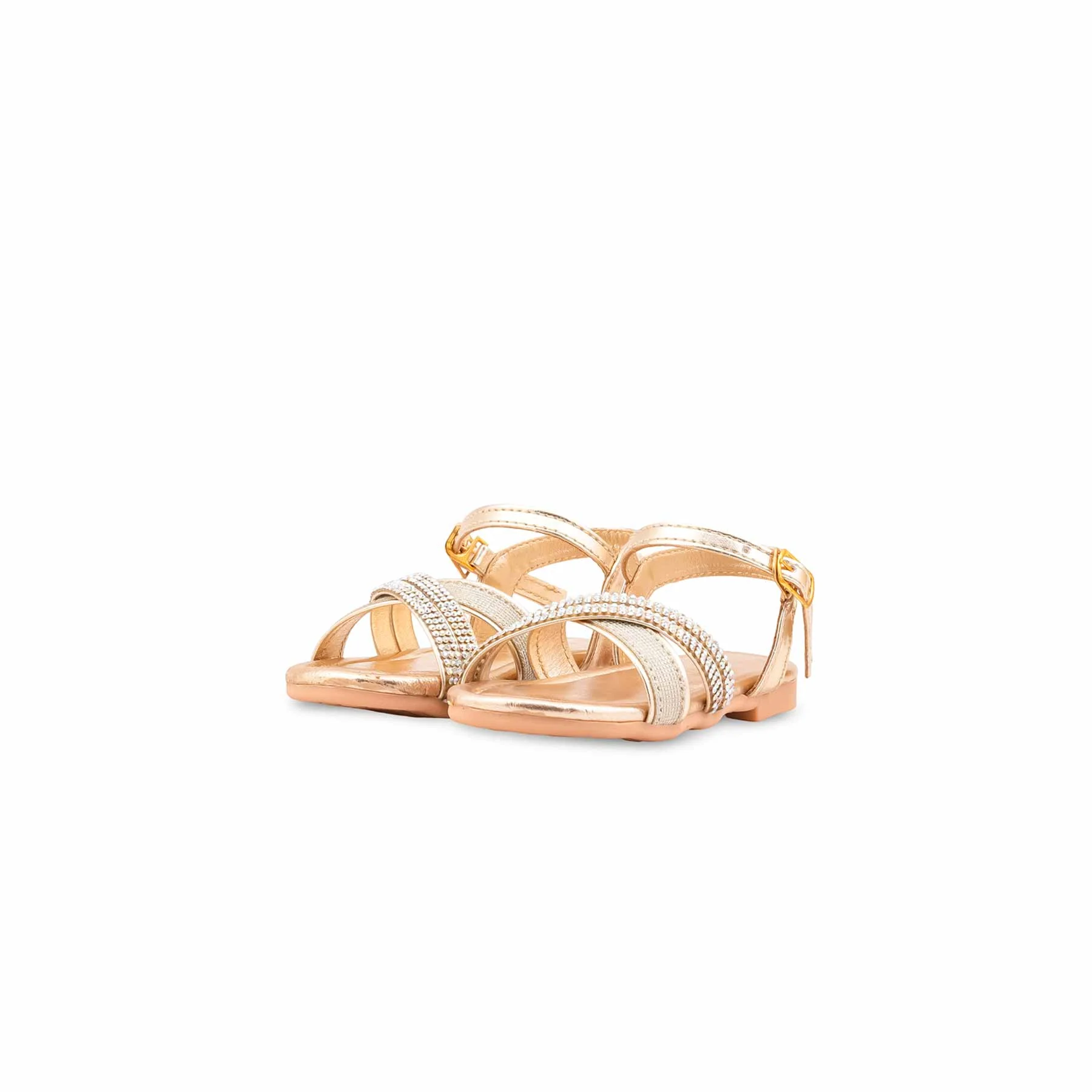 Girls Golden Fancy Sandal KD5844 - Image 3