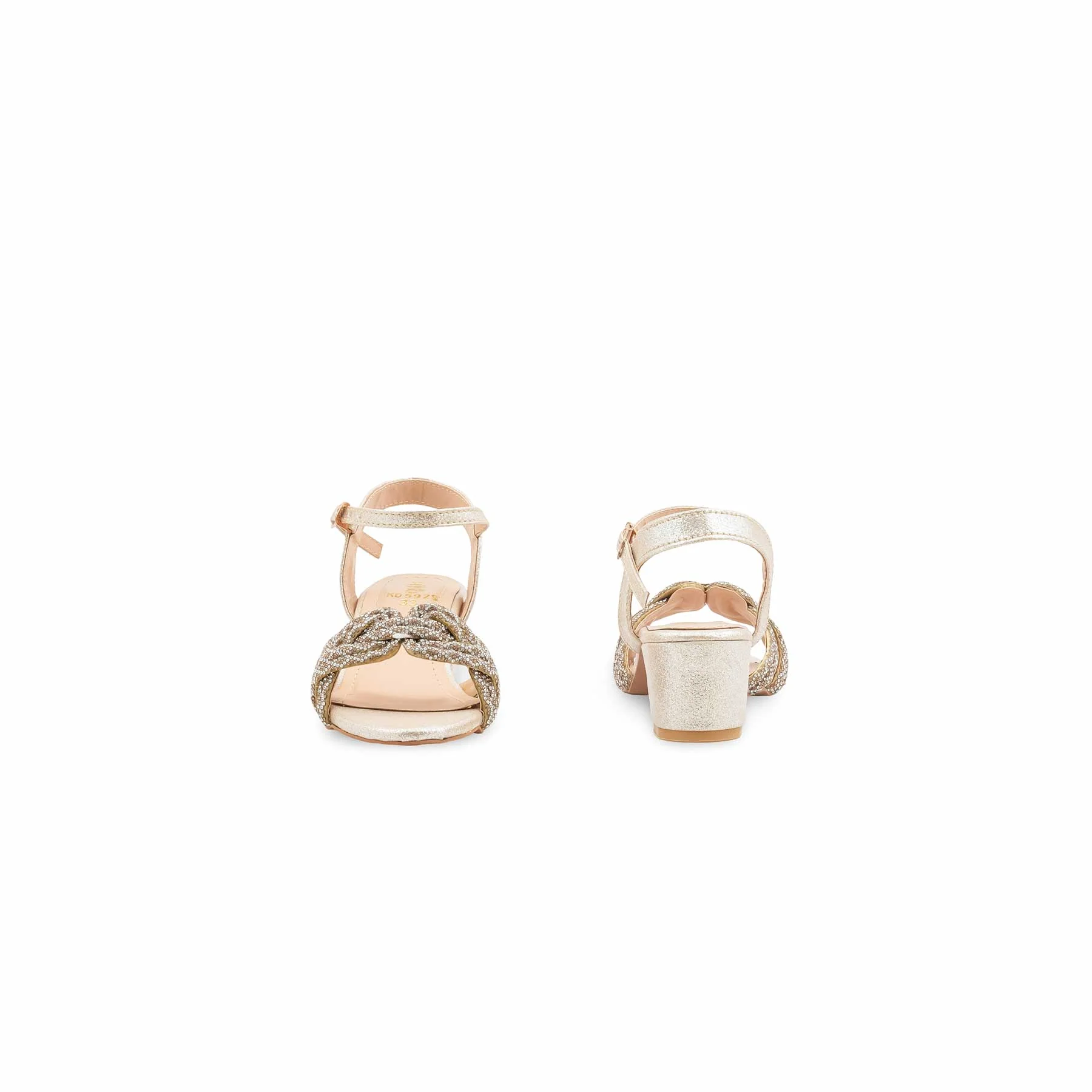 Girls Golden Fancy Sandal KD5929 - Image 4