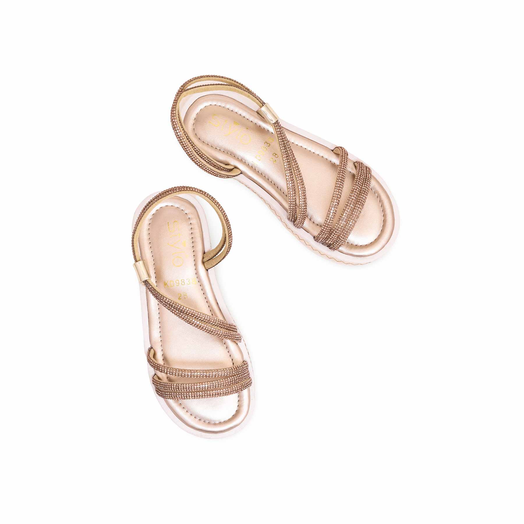 Girls Golden Fancy Sandal KD9838 - Image 5