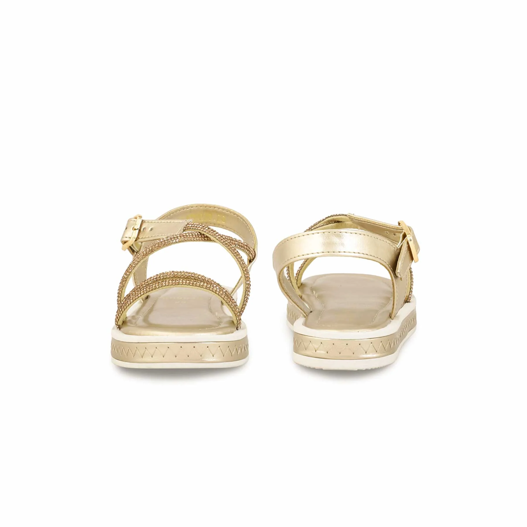 Girls Golden Fancy Sandal KD9839 - Image 4