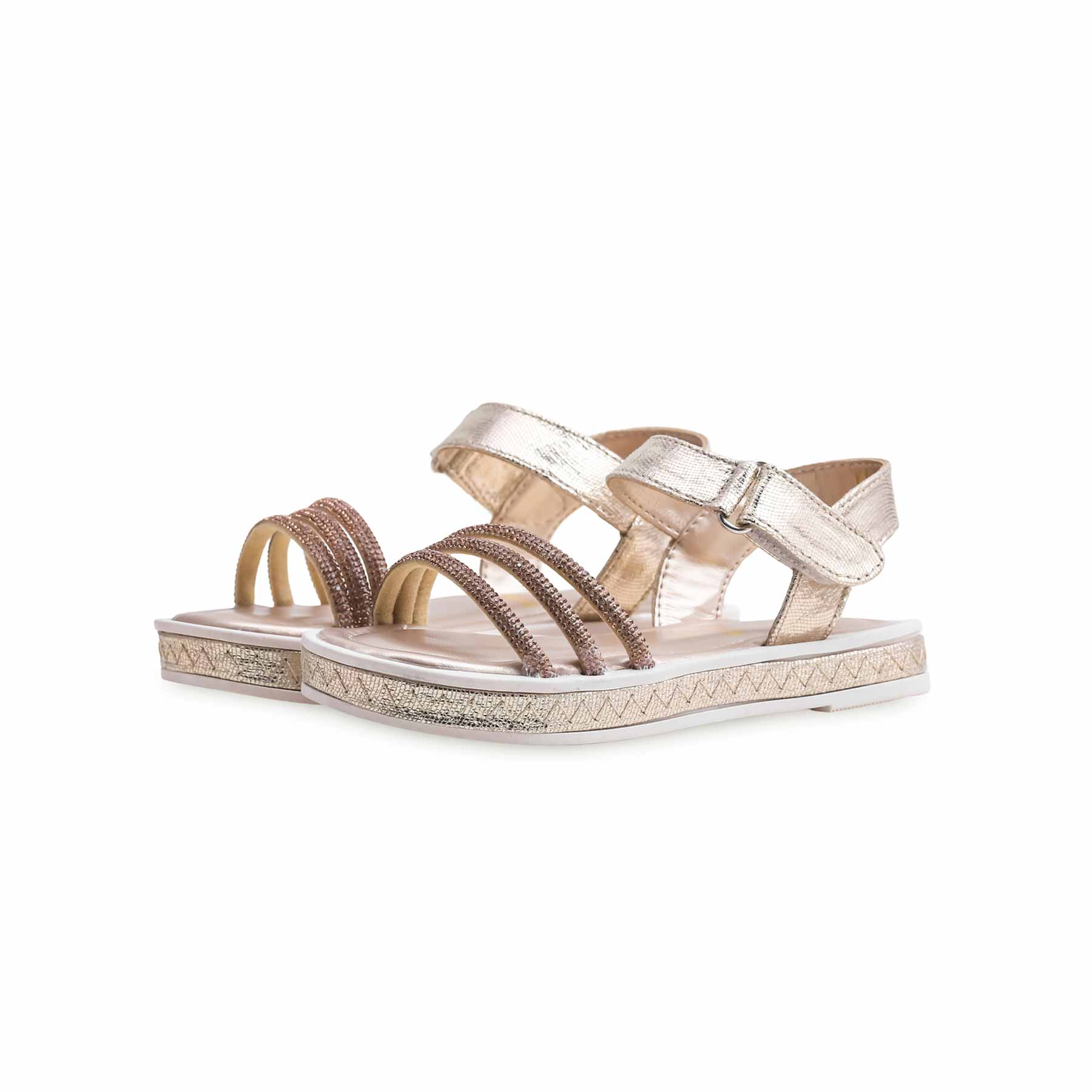 Girls Golden Fancy Sandal KD9840 - Image 3