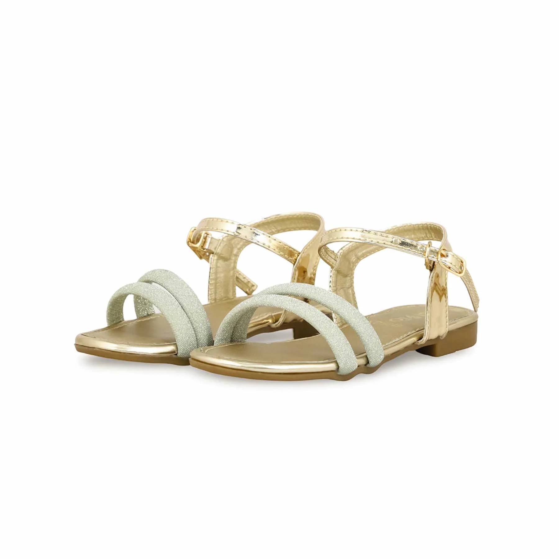 Girls Golden Fancy Sandal KD9849 - Image 3