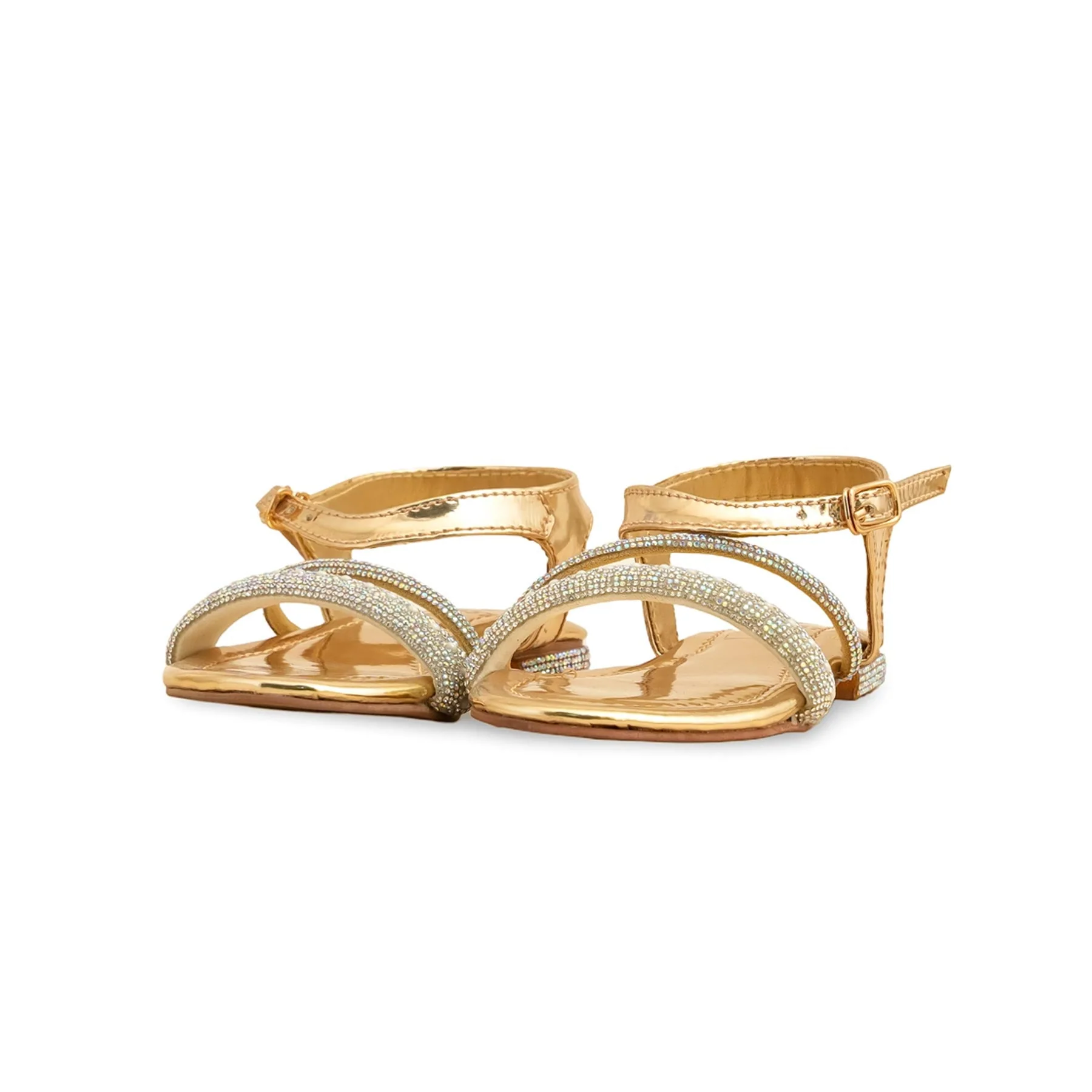Girls Golden Fancy Sandal KD9857 - Image 3