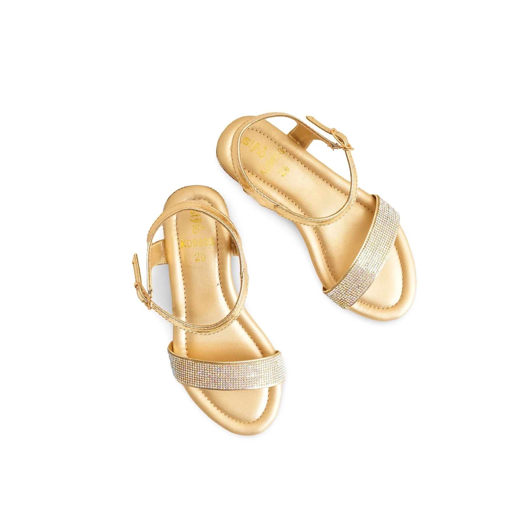 Girls Golden Fancy Sandal KD9858 - Image 5