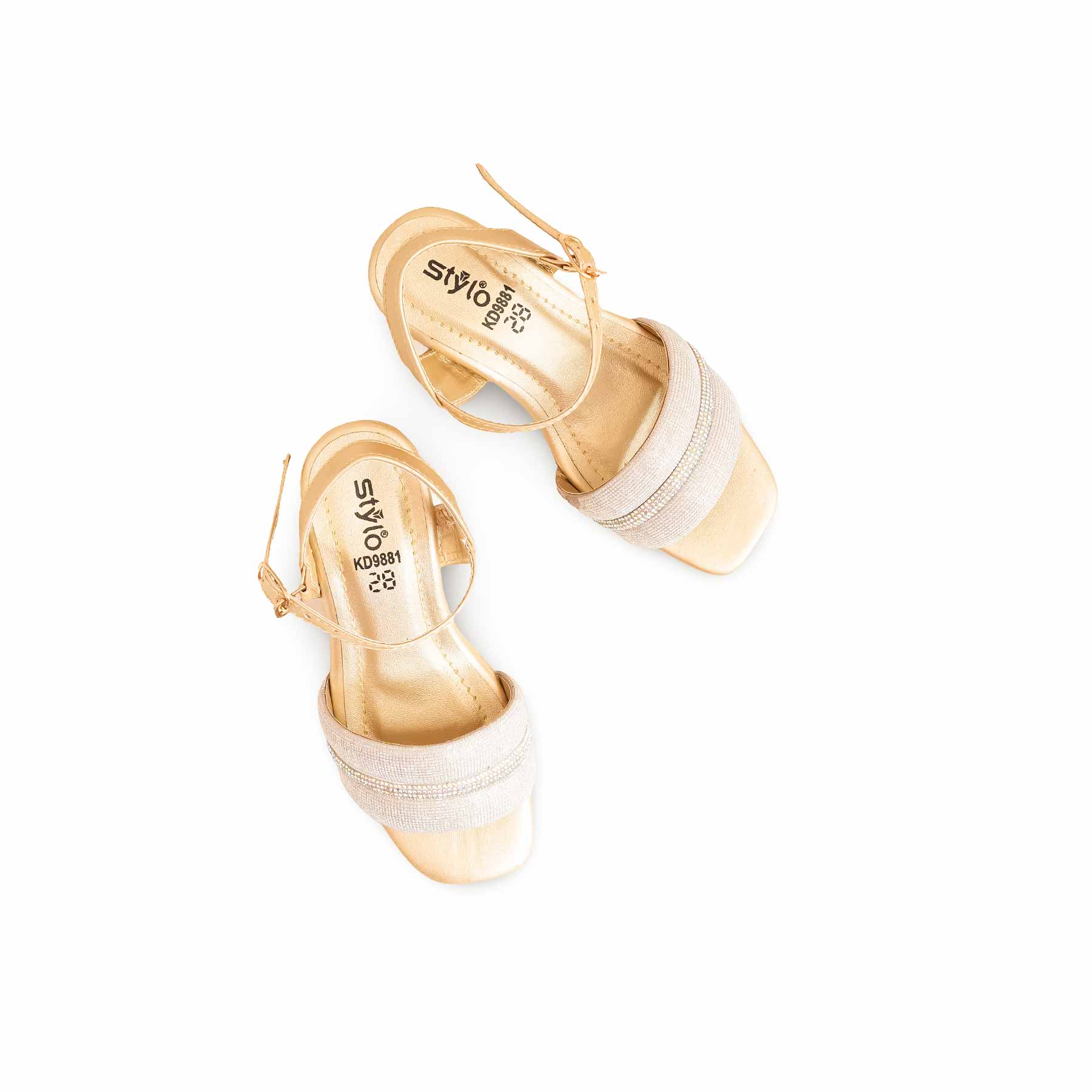 Girls Golden Fancy Sandal KD9881 - Image 5