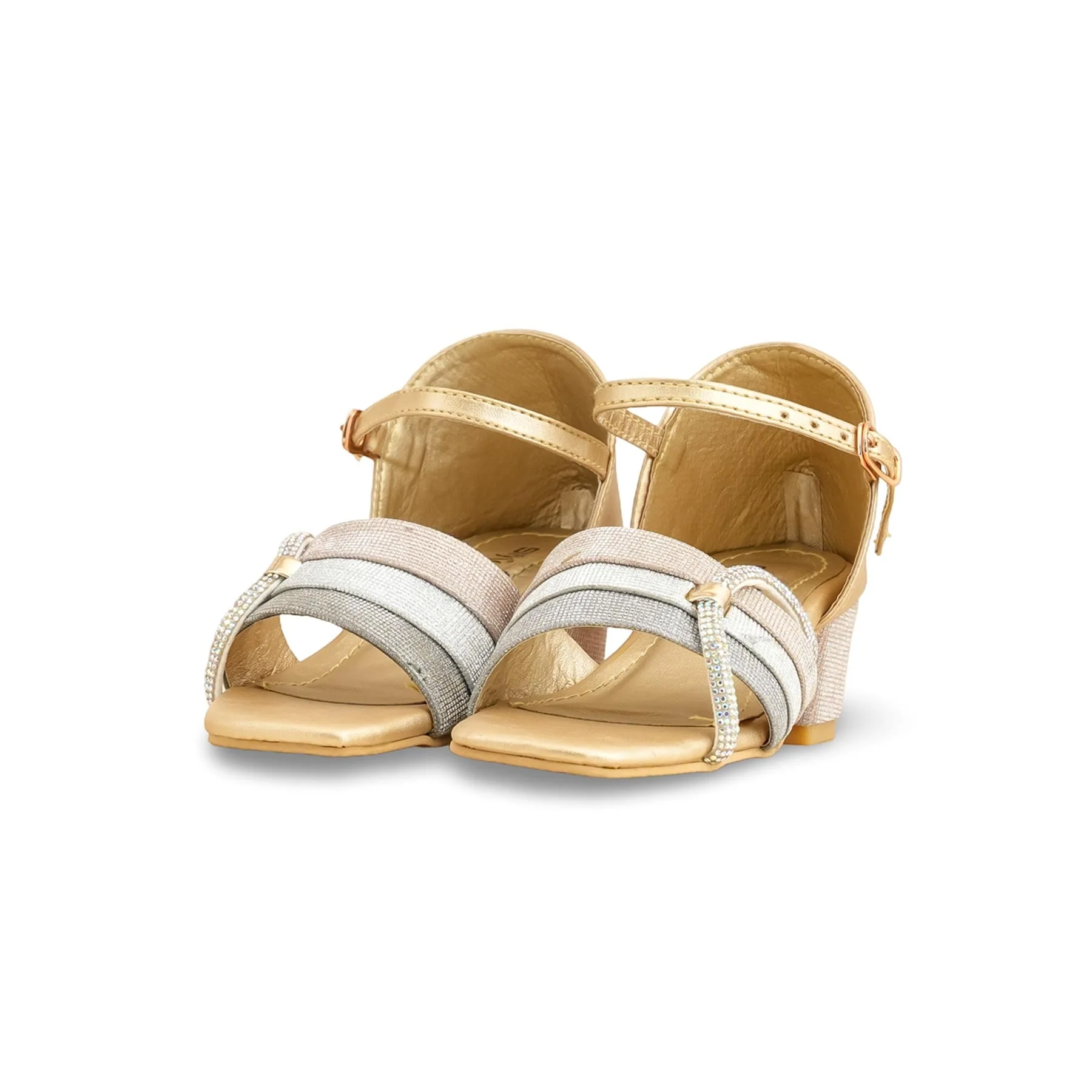 Girls Golden Fancy Sandal KD9882 - Image 3