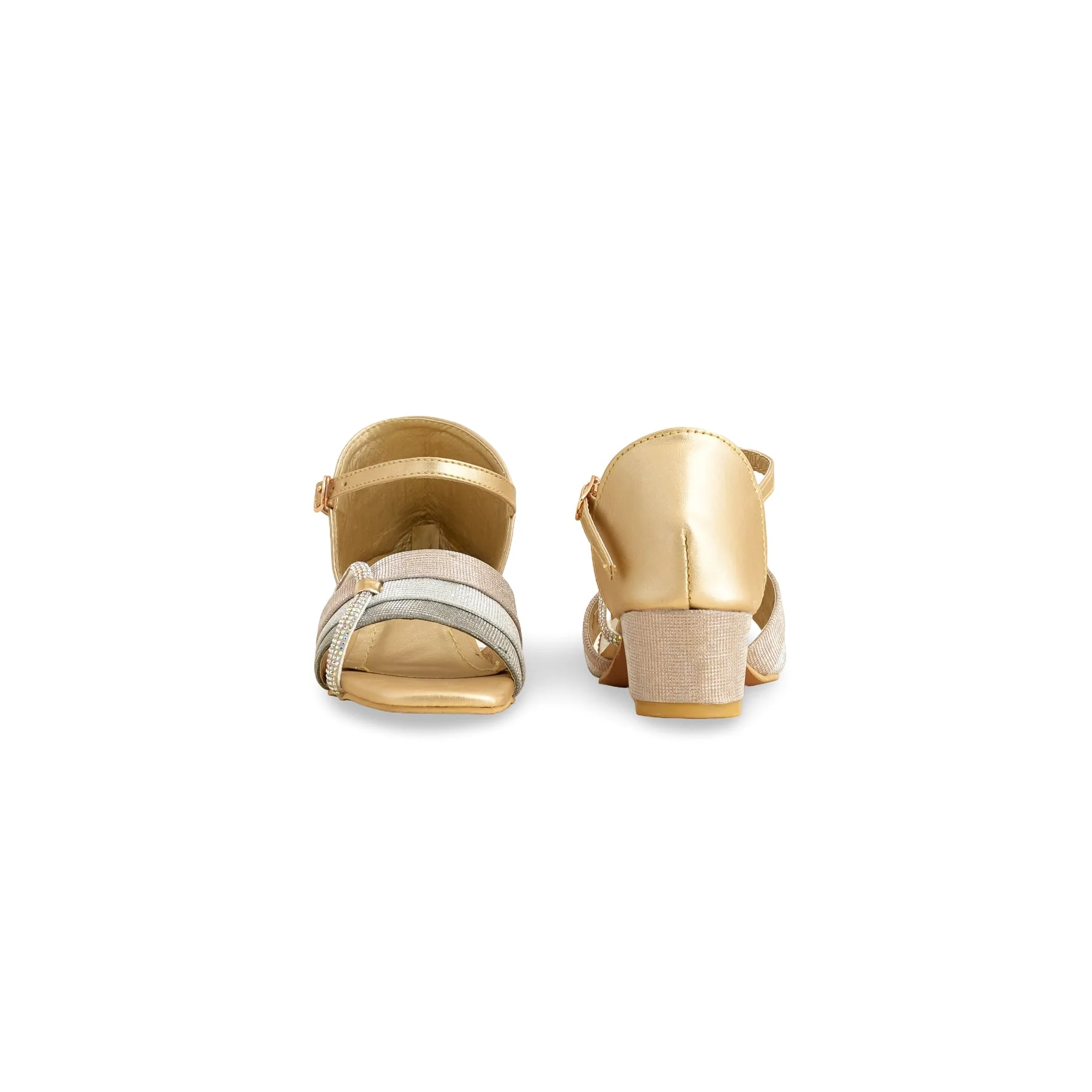 Girls Golden Fancy Sandal KD9882 - Image 4