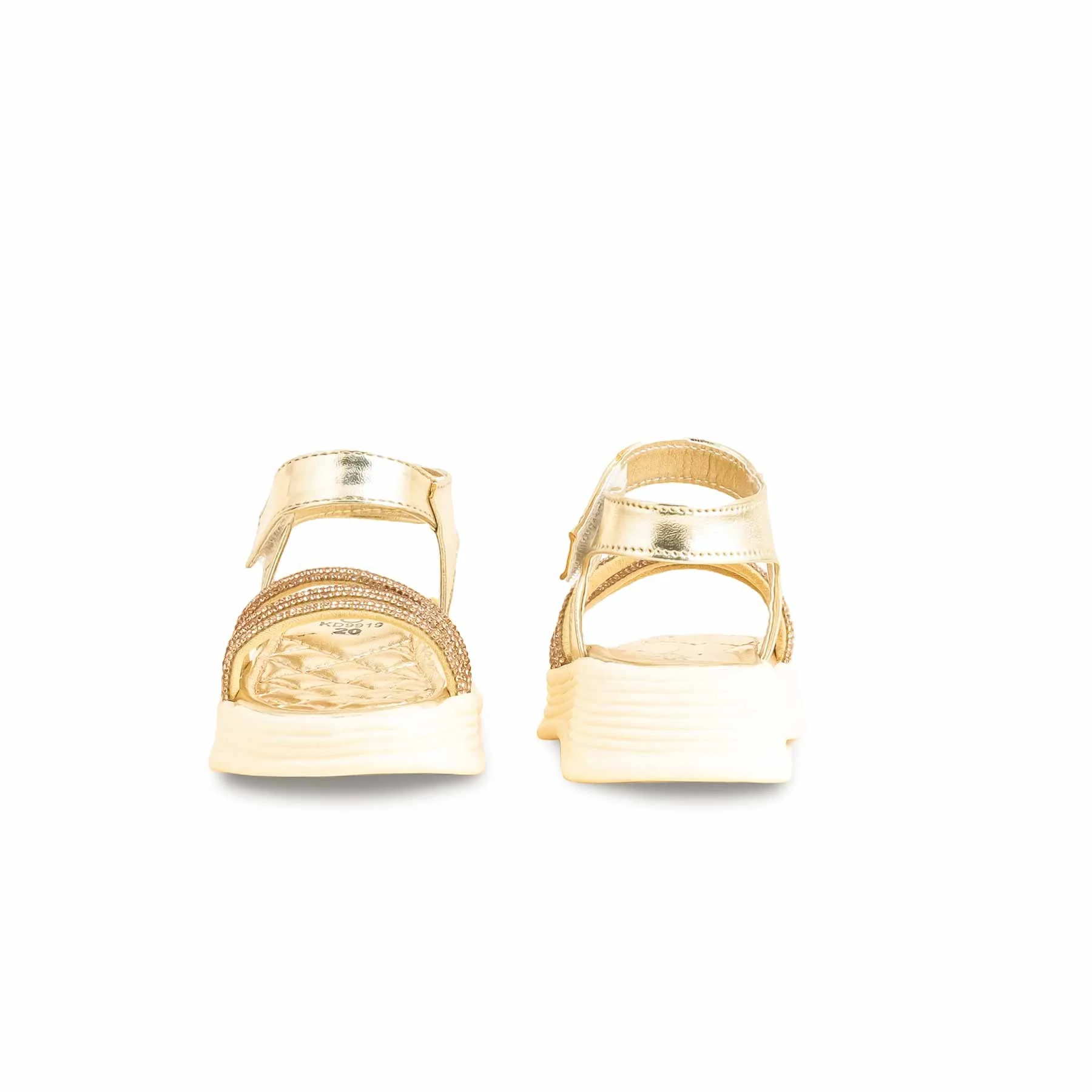 Girls Golden Fancy Sandal KD9919 - Image 4